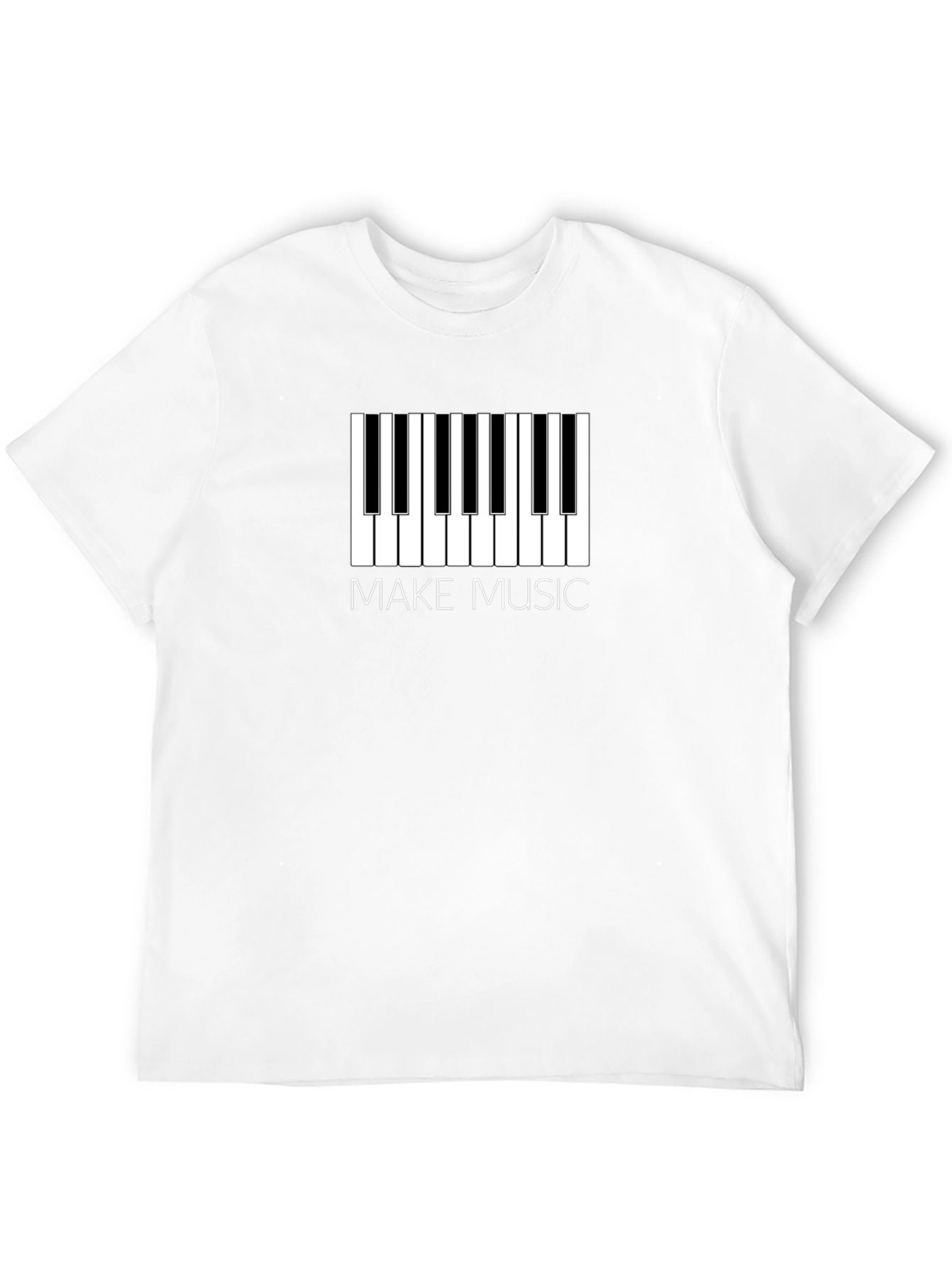 Make Music Piano Keys T-Shirt - Musician Tee