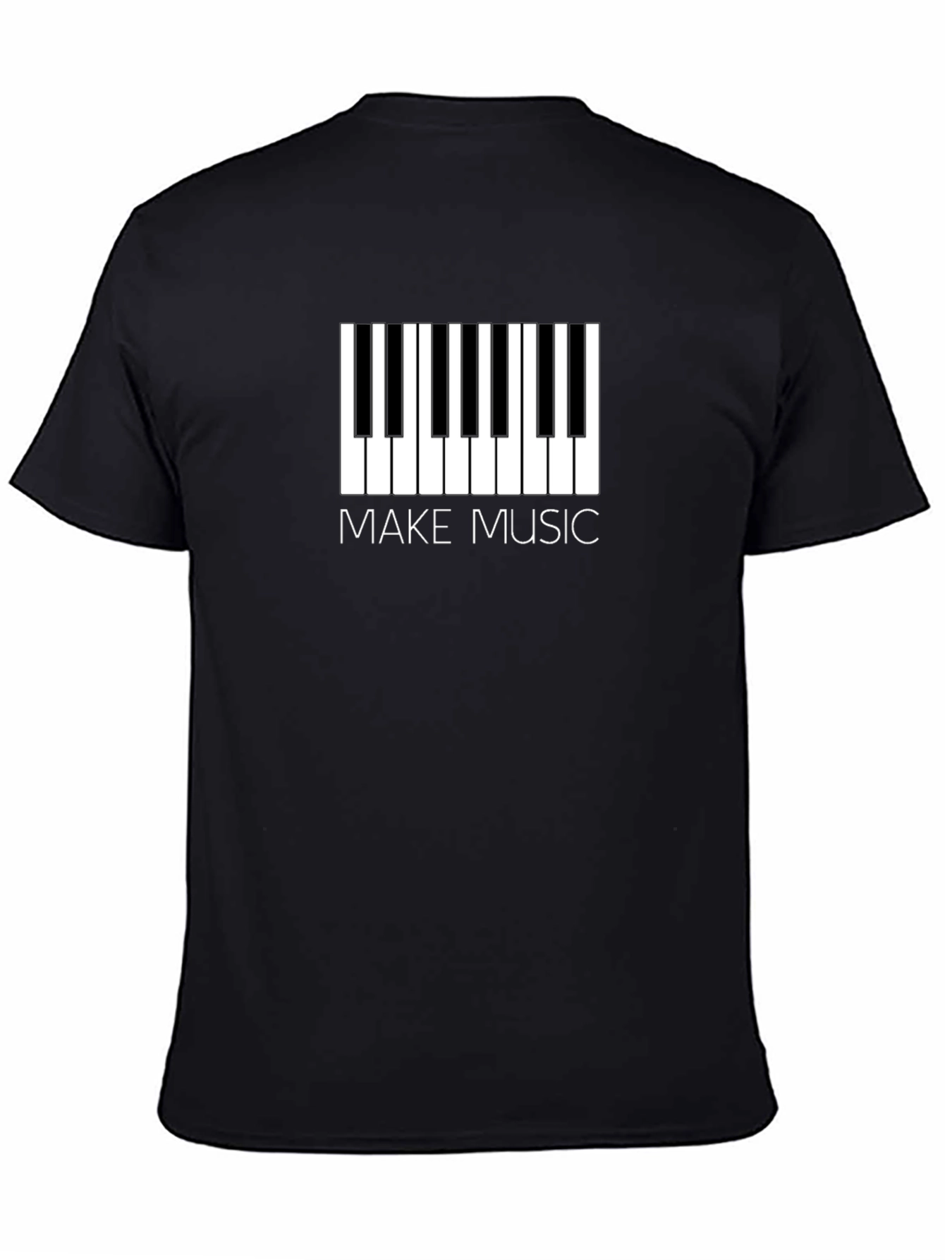 Make Music Piano Keys T-Shirt - Musician Tee