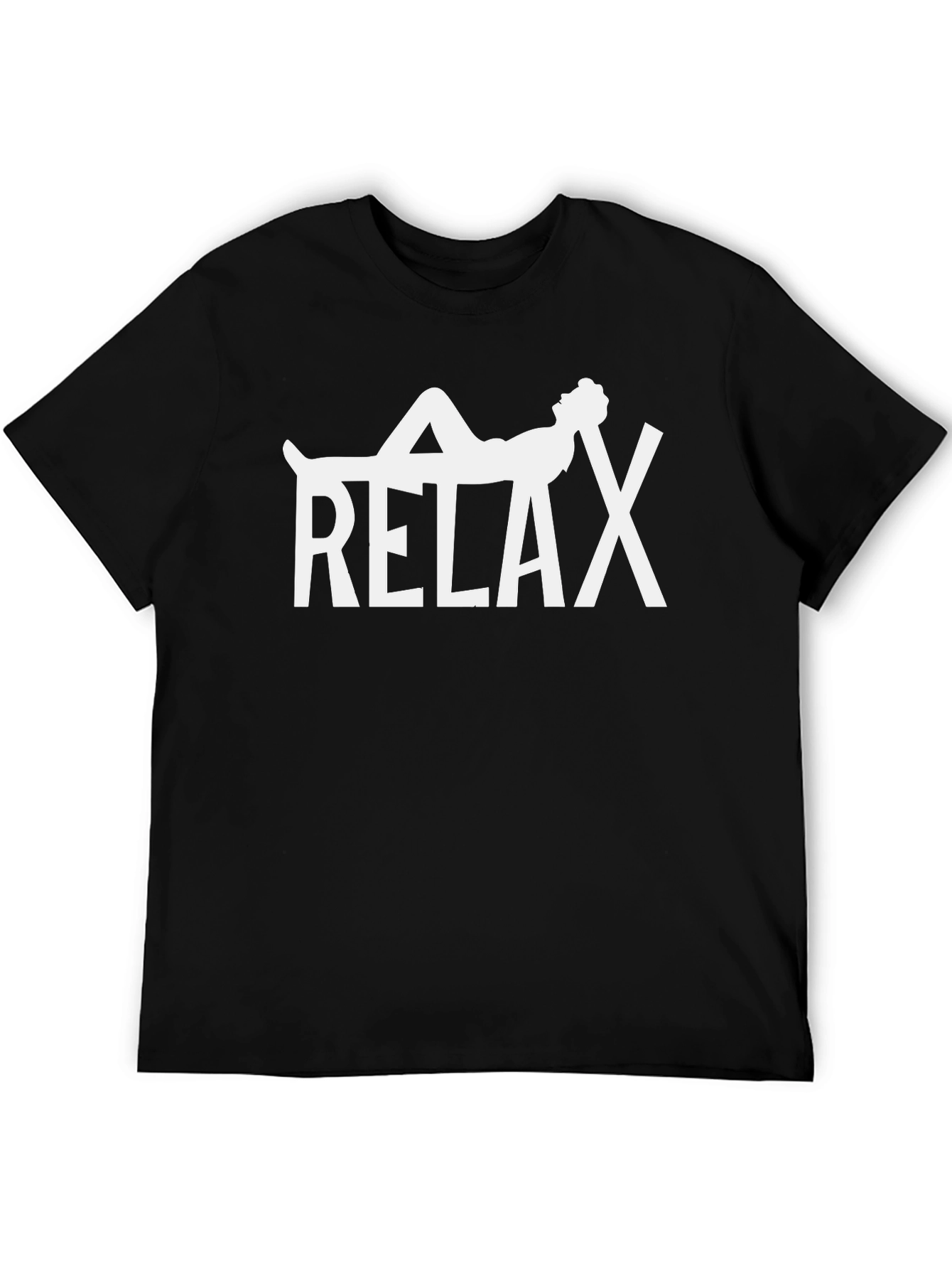 Relax Graphic Tee - Comfy Unisex Black T-Shirt