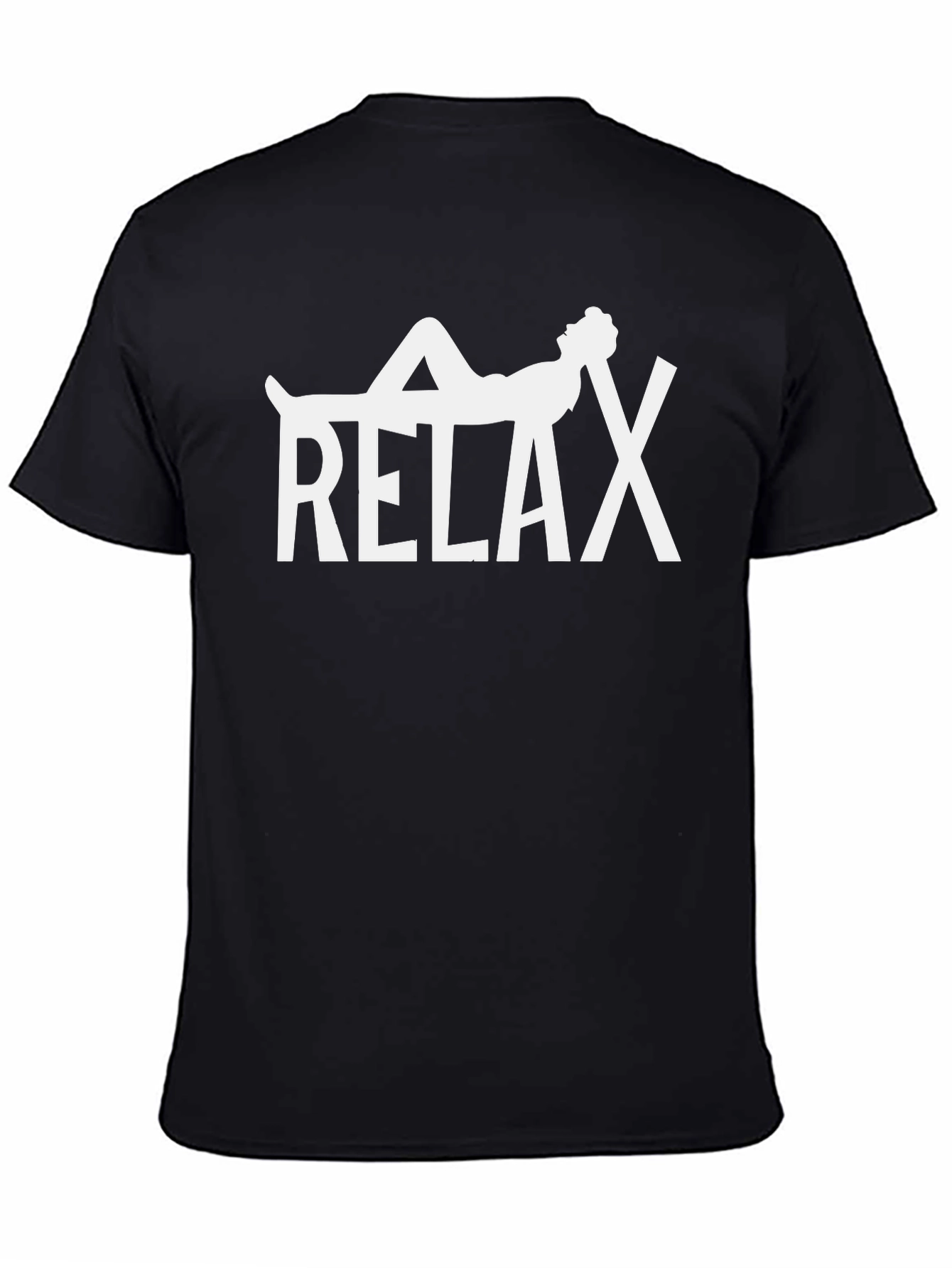 Relax Graphic Tee - Comfy Unisex Black T-Shirt