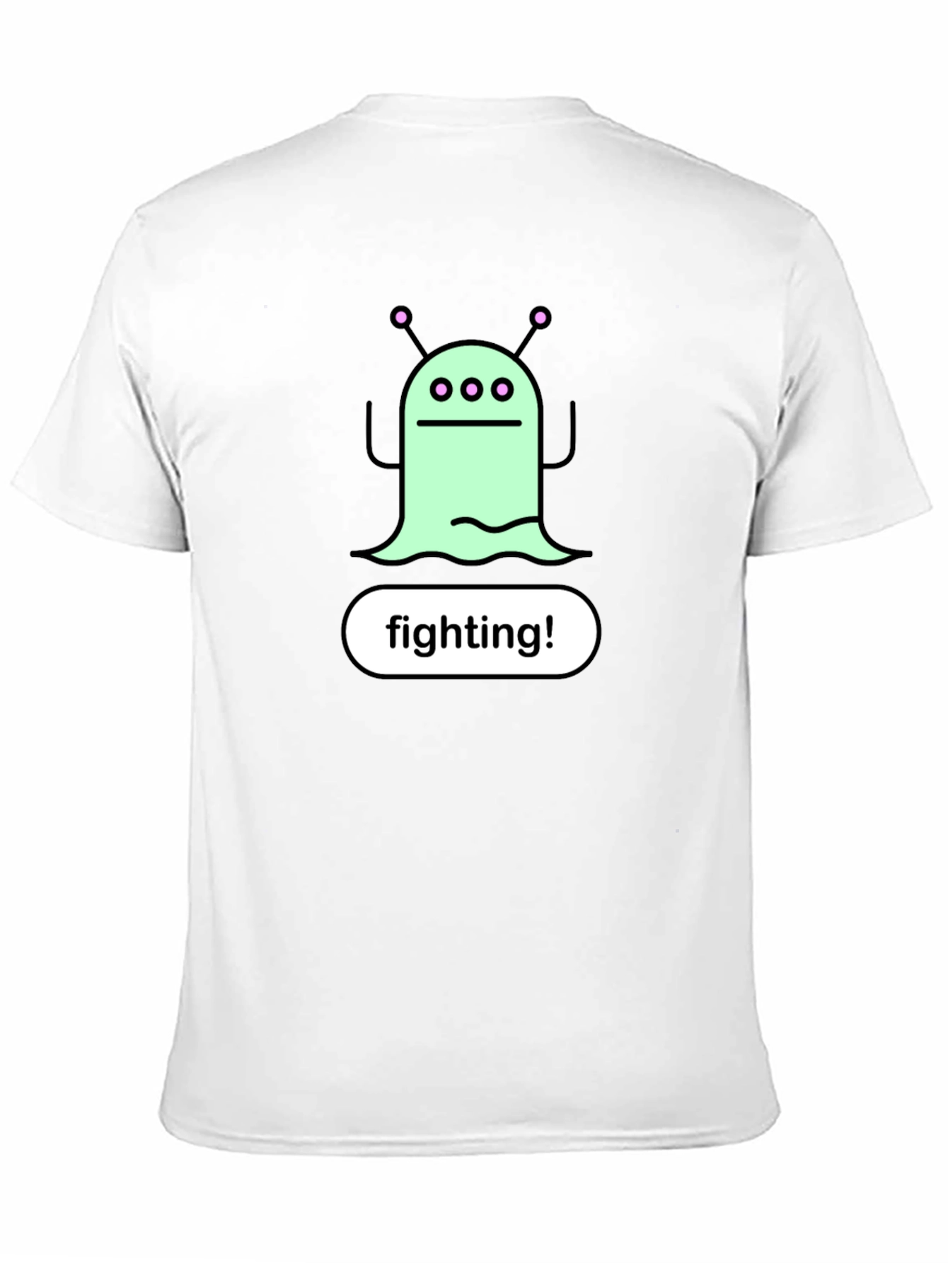 Fighting Alien Graphic Tee - Black