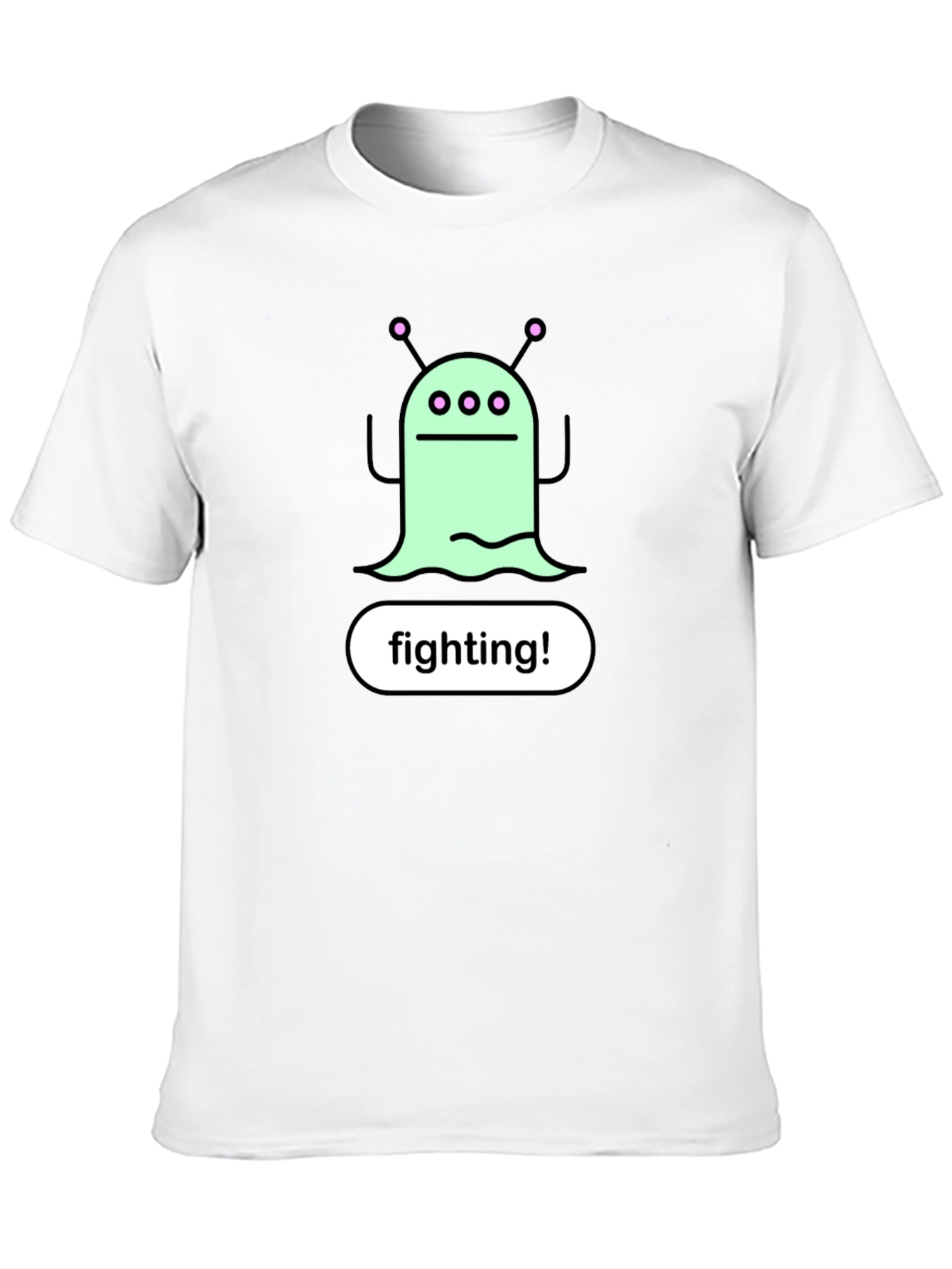 Fighting Alien Graphic Tee - Black