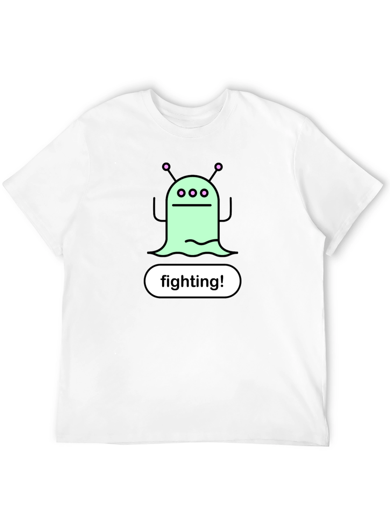 Fighting Alien Graphic Tee - Black