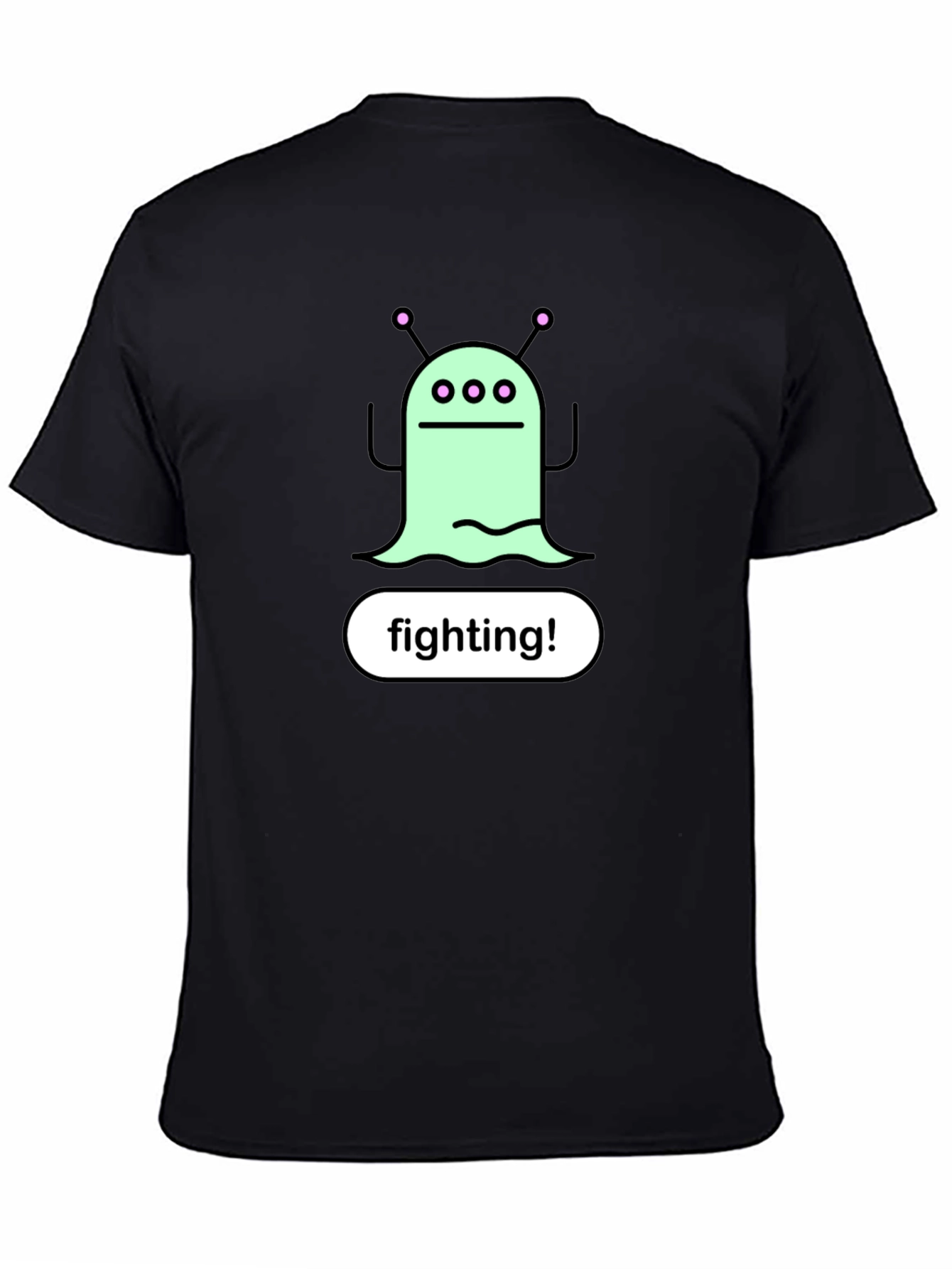 Fighting Alien Graphic Tee - Black