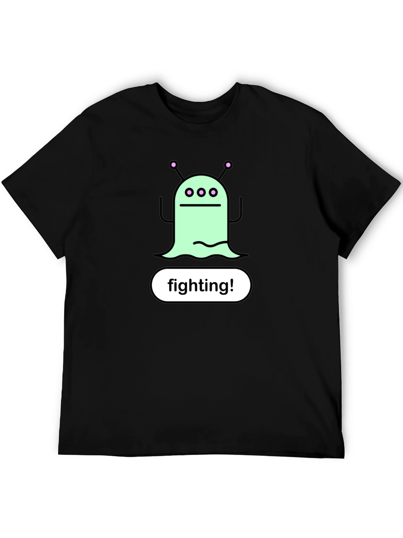 Fighting Alien Graphic Tee - Black