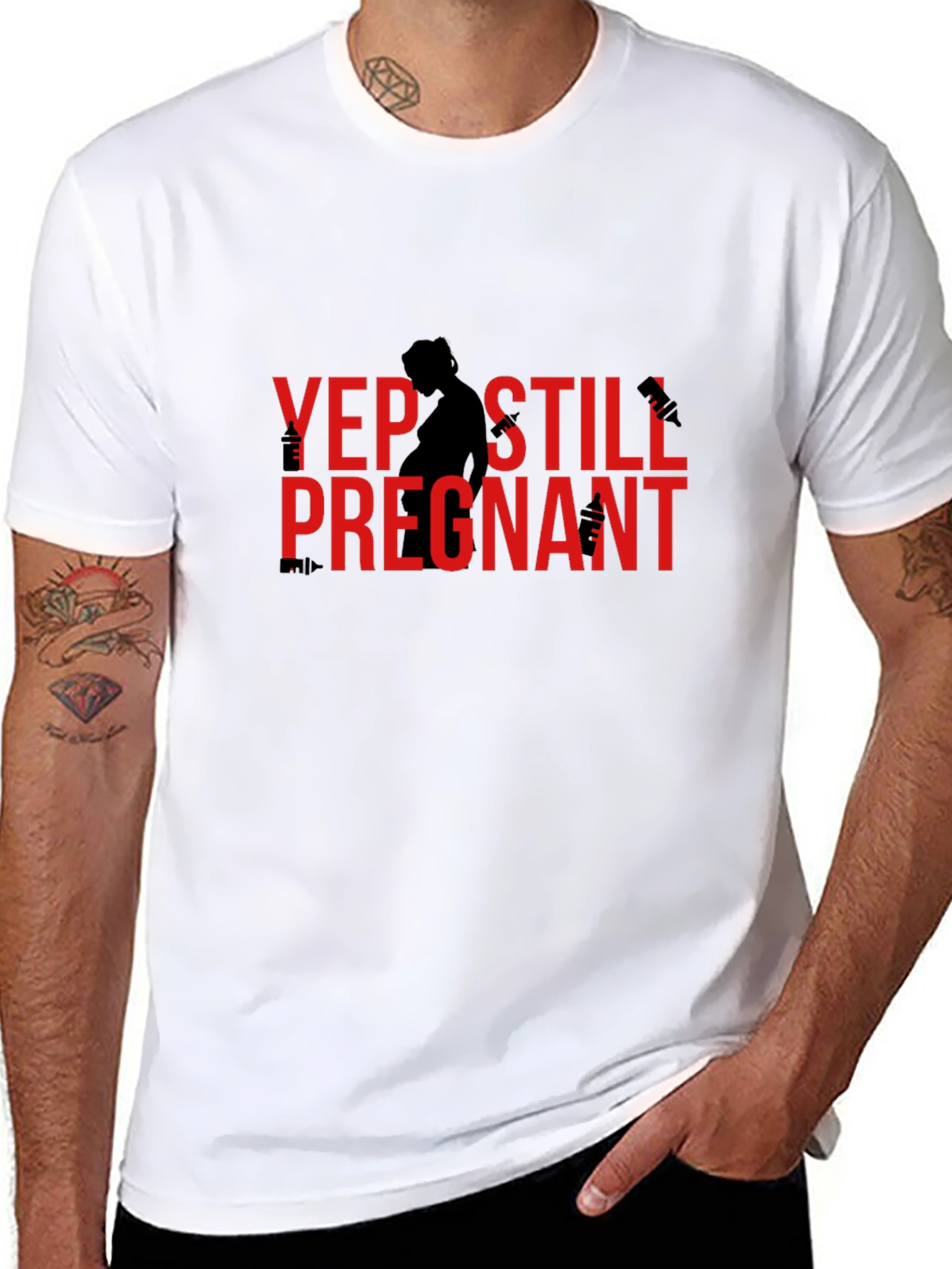 Yep Still Pregnant Funny T-Shirt