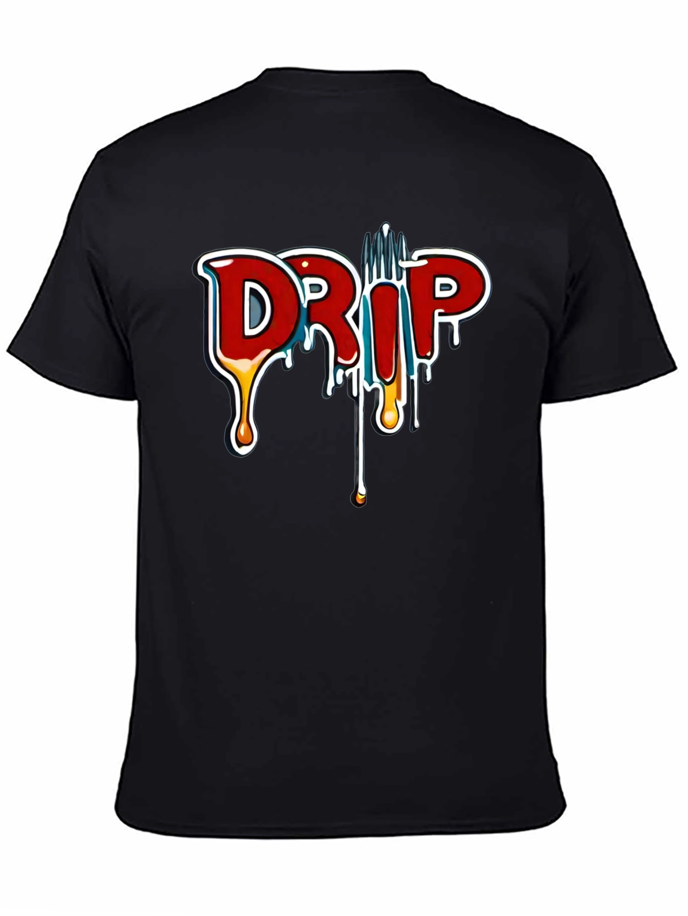 Drip Graphic Black T-Shirt