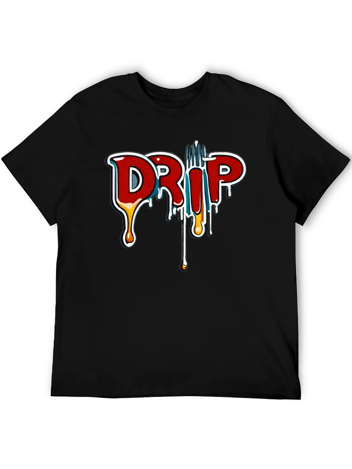Drip Graphic Black T-Shirt