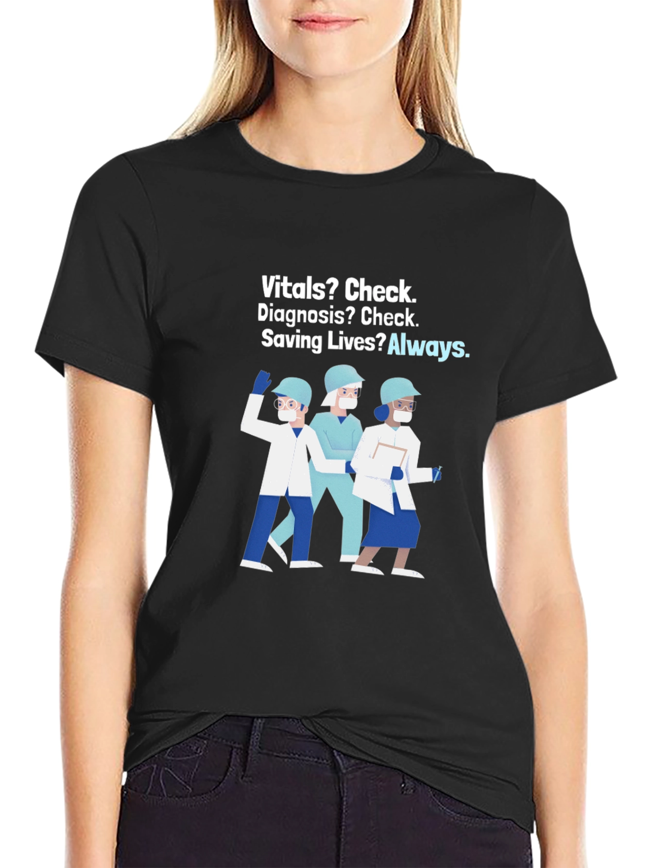 Healthcare Hero T-Shirt: Vitals Diagnosis Saving Lives