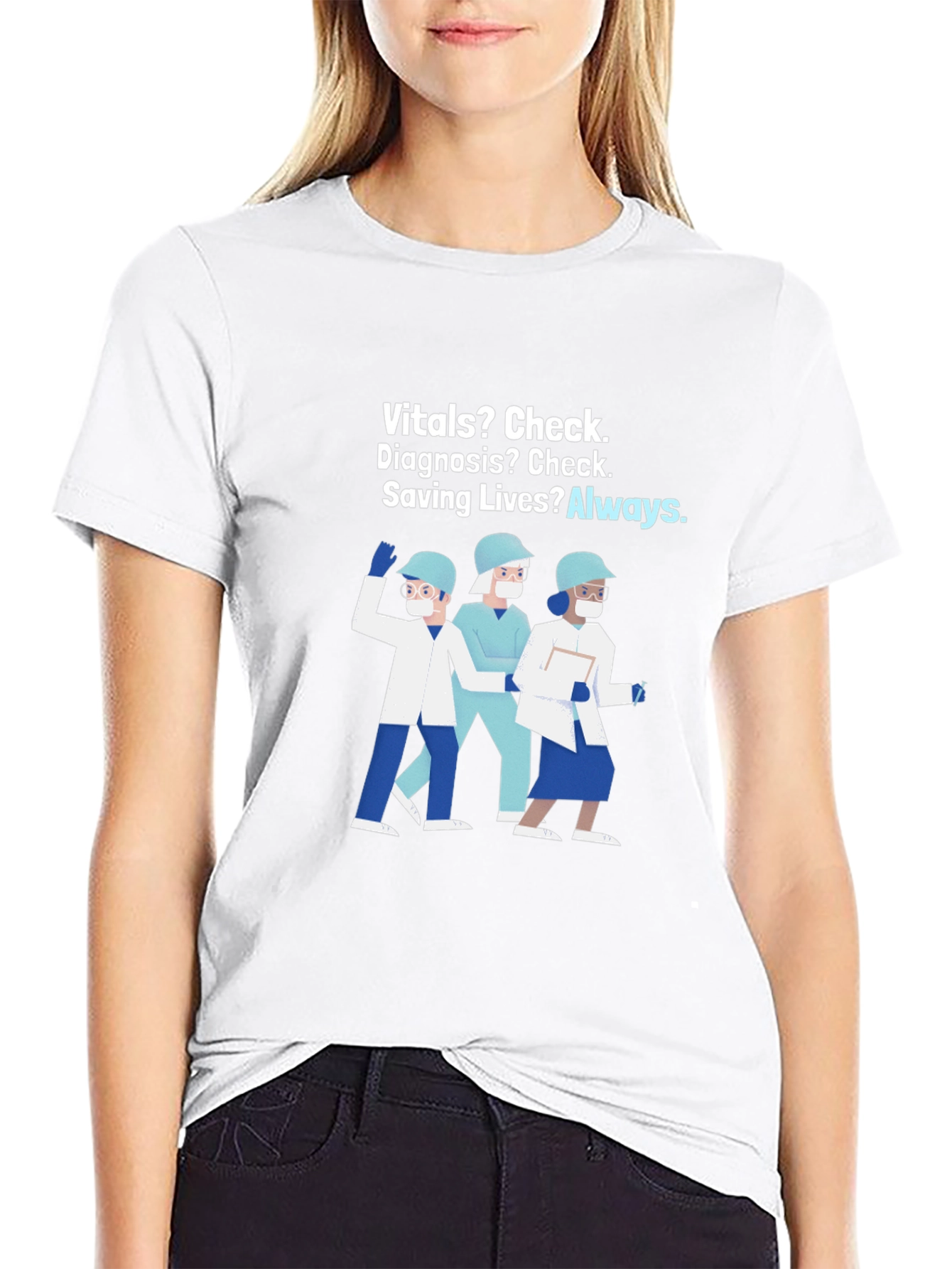 Healthcare Hero T-Shirt: Vitals Diagnosis Saving Lives