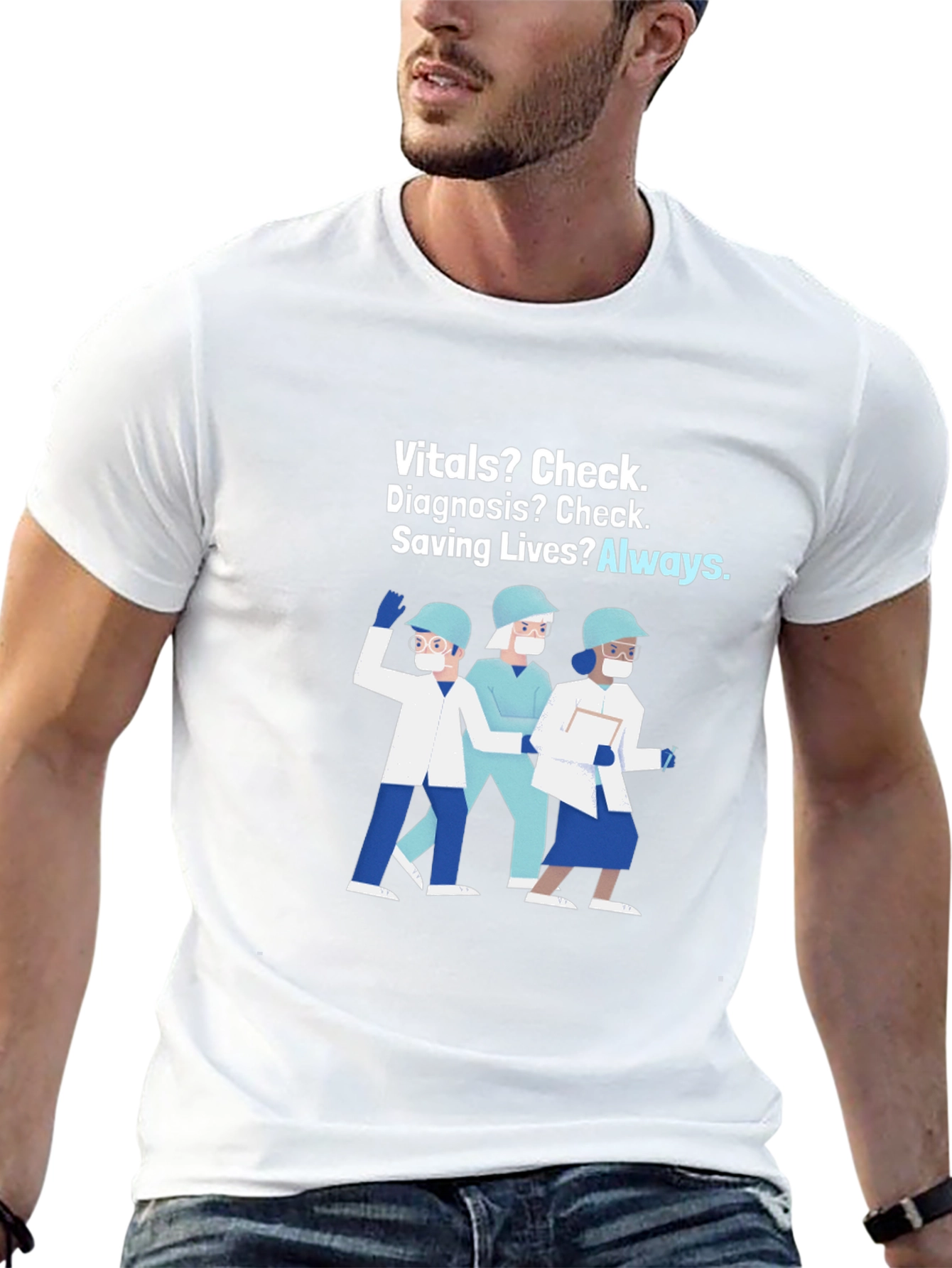 Healthcare Hero T-Shirt: Vitals Diagnosis Saving Lives