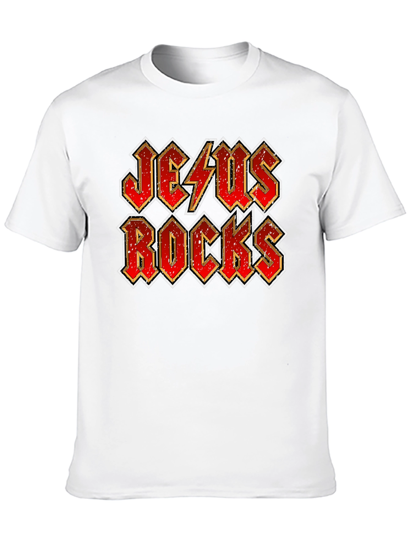 Jesus Rocks Graphic Tee - Christian Rock Music T-Shirt