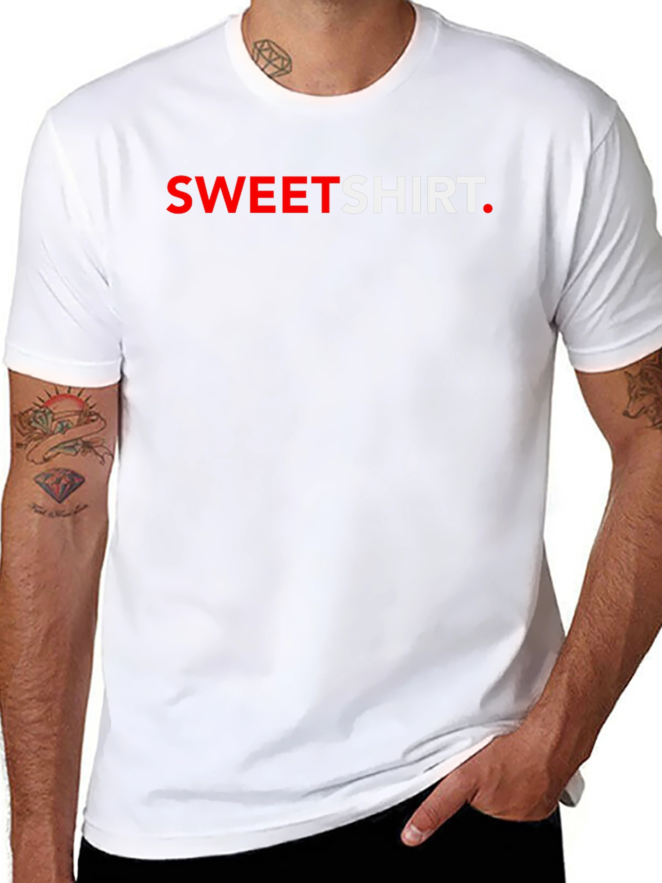 Sweetshirt Graphic Tee - Stylish Black T-Shirt
