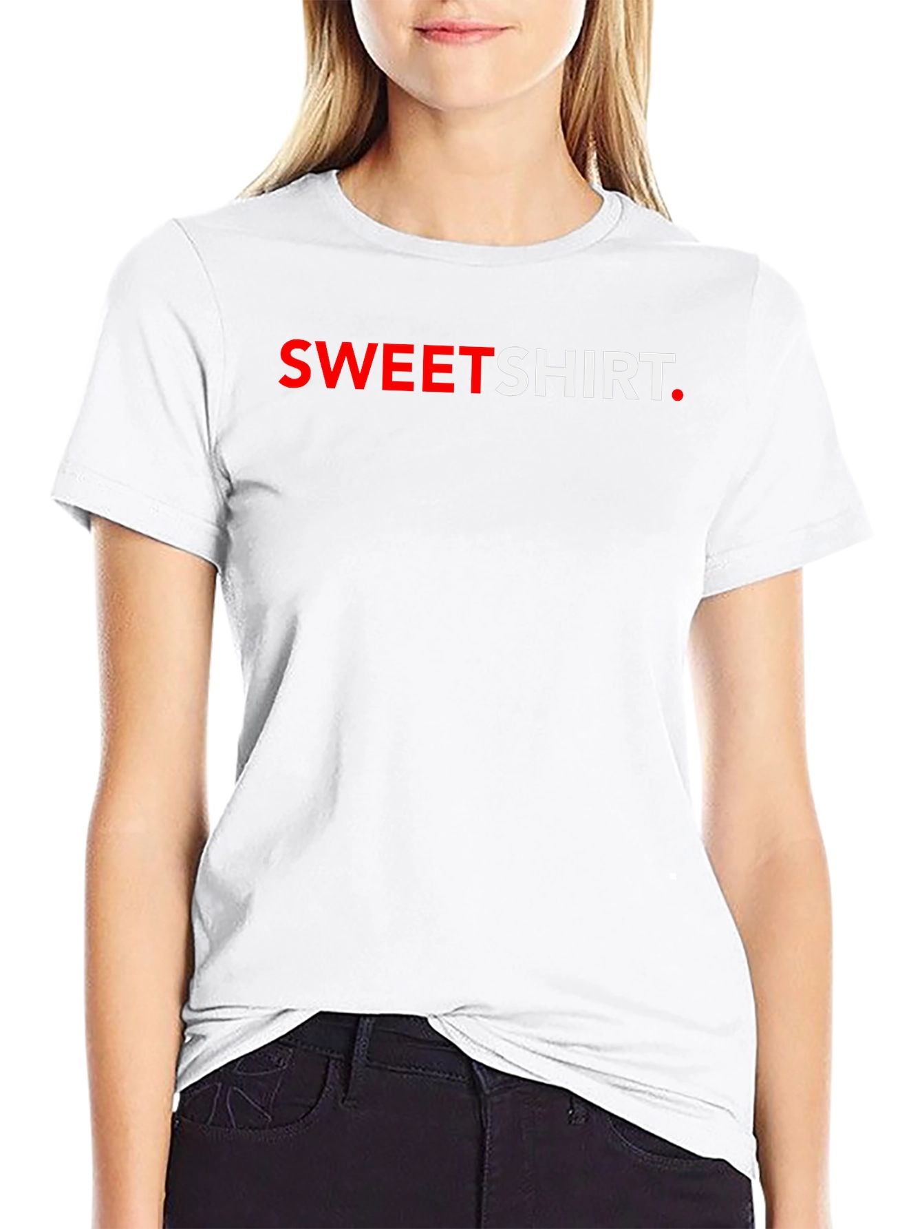 Sweetshirt Graphic Tee - Stylish Black T-Shirt
