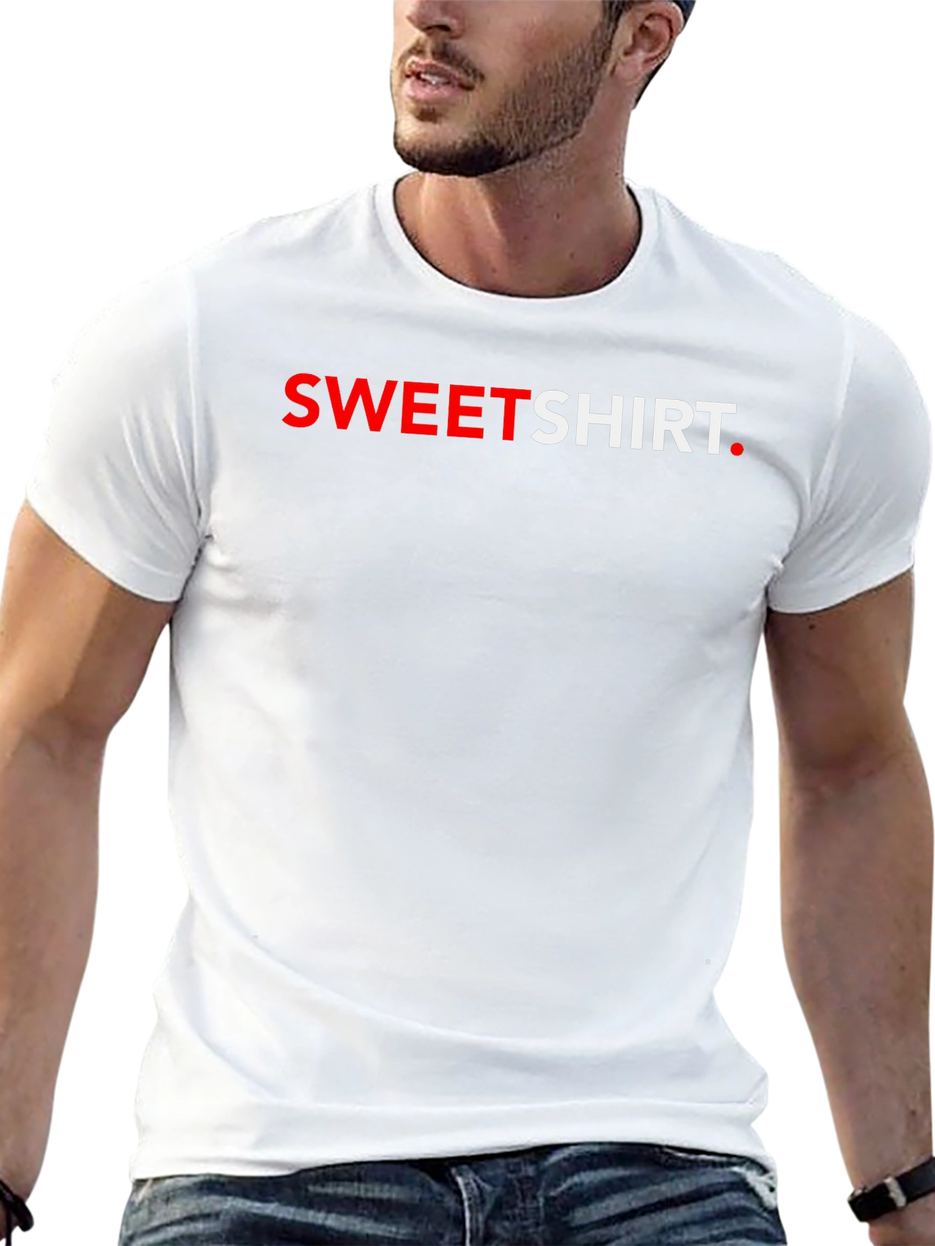 Sweetshirt Graphic Tee - Stylish Black T-Shirt