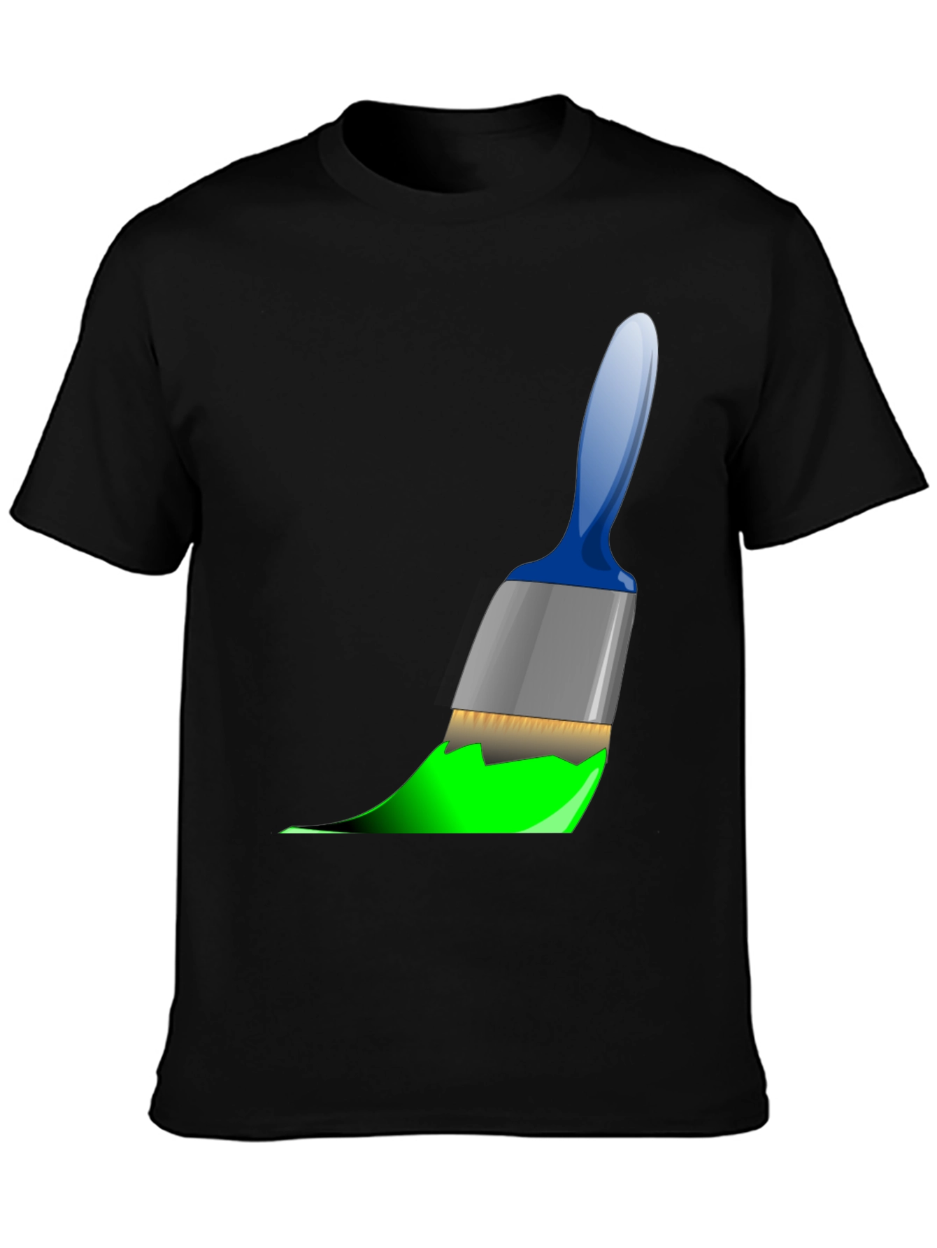 Painters Tee: Brushstroke Design - Artistic Black T-Shirt