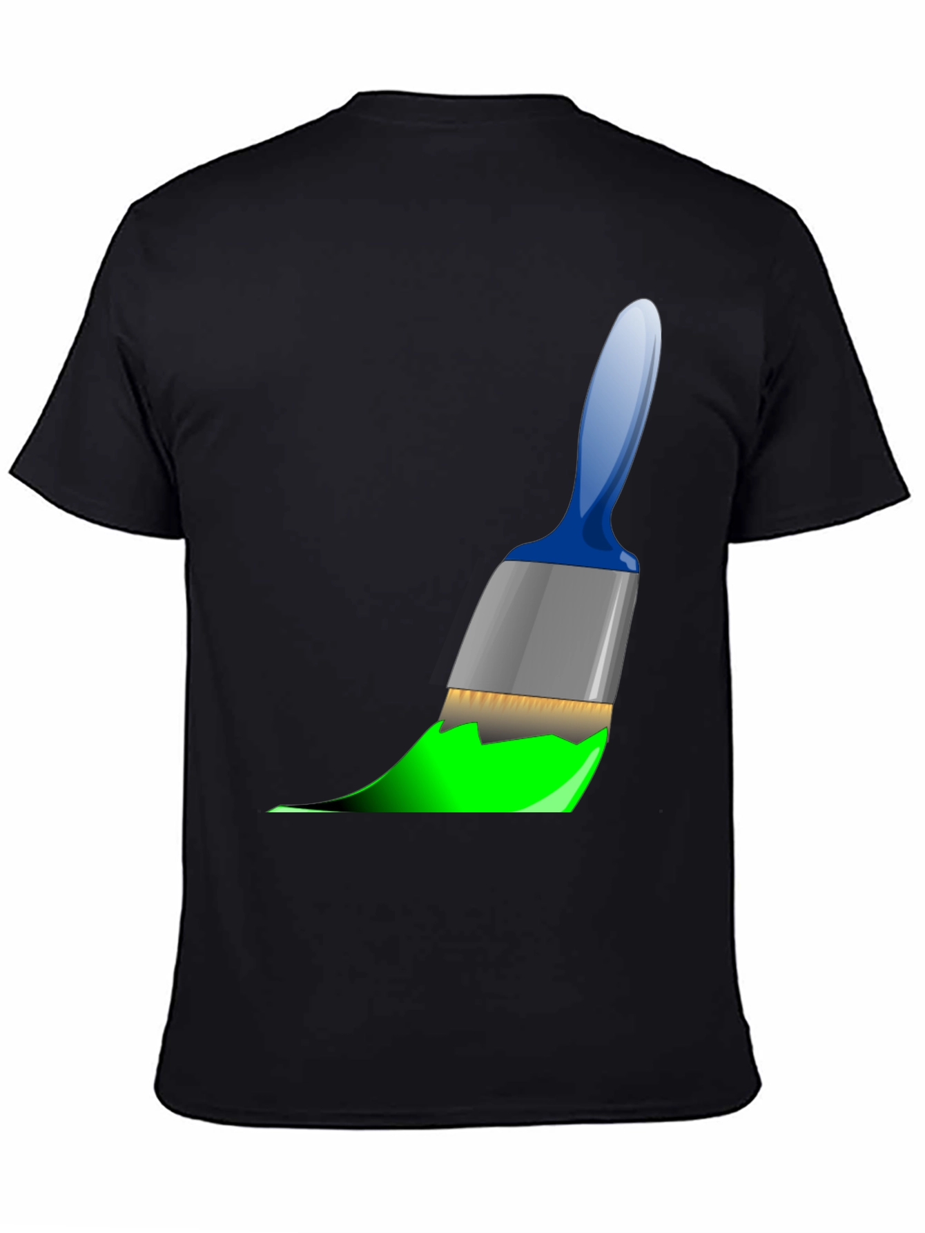 Painters Tee: Brushstroke Design - Artistic Black T-Shirt