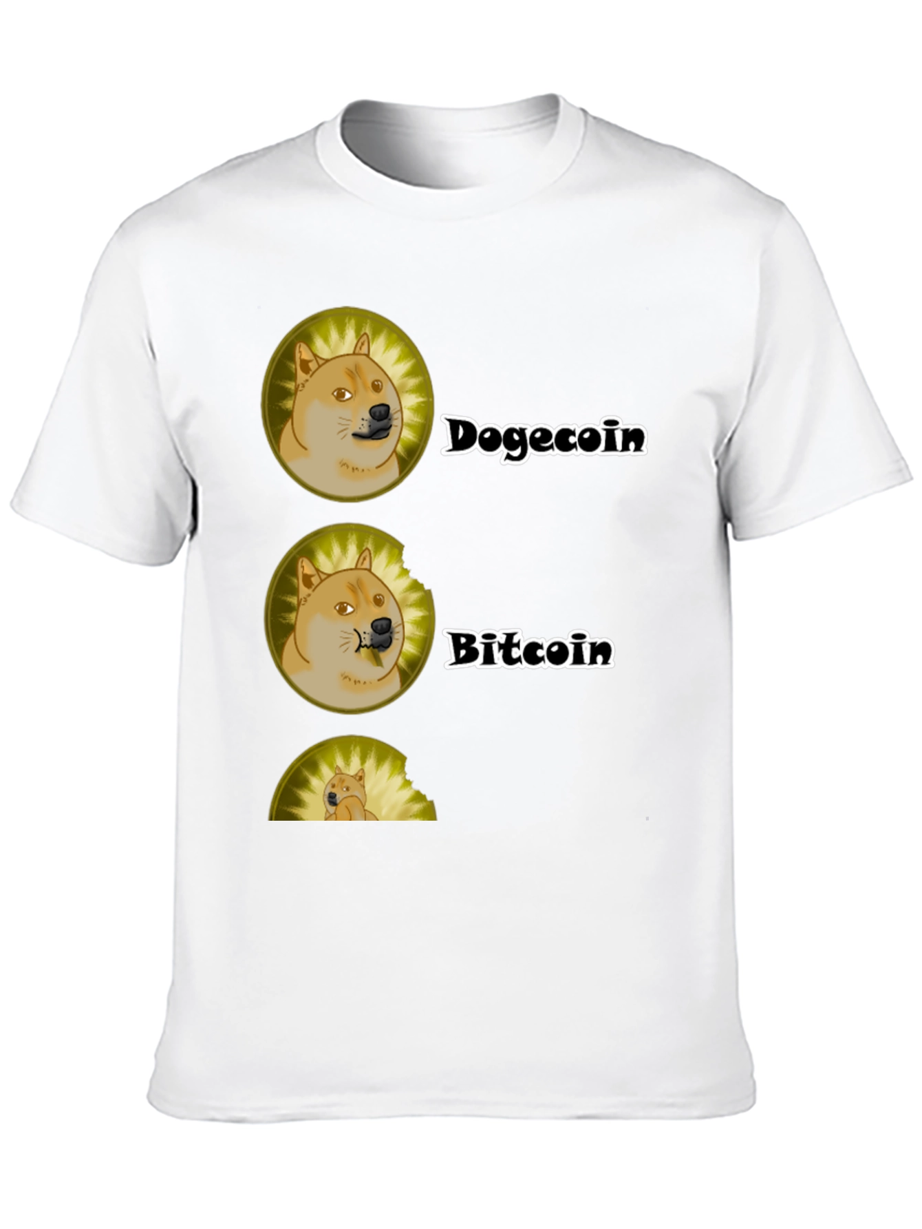 Dogecoin vs Bitcoin Graphic T-Shirt - Crypto Tee
