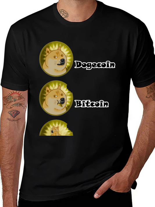 Dogecoin vs Bitcoin Graphic T-Shirt - Crypto Tee