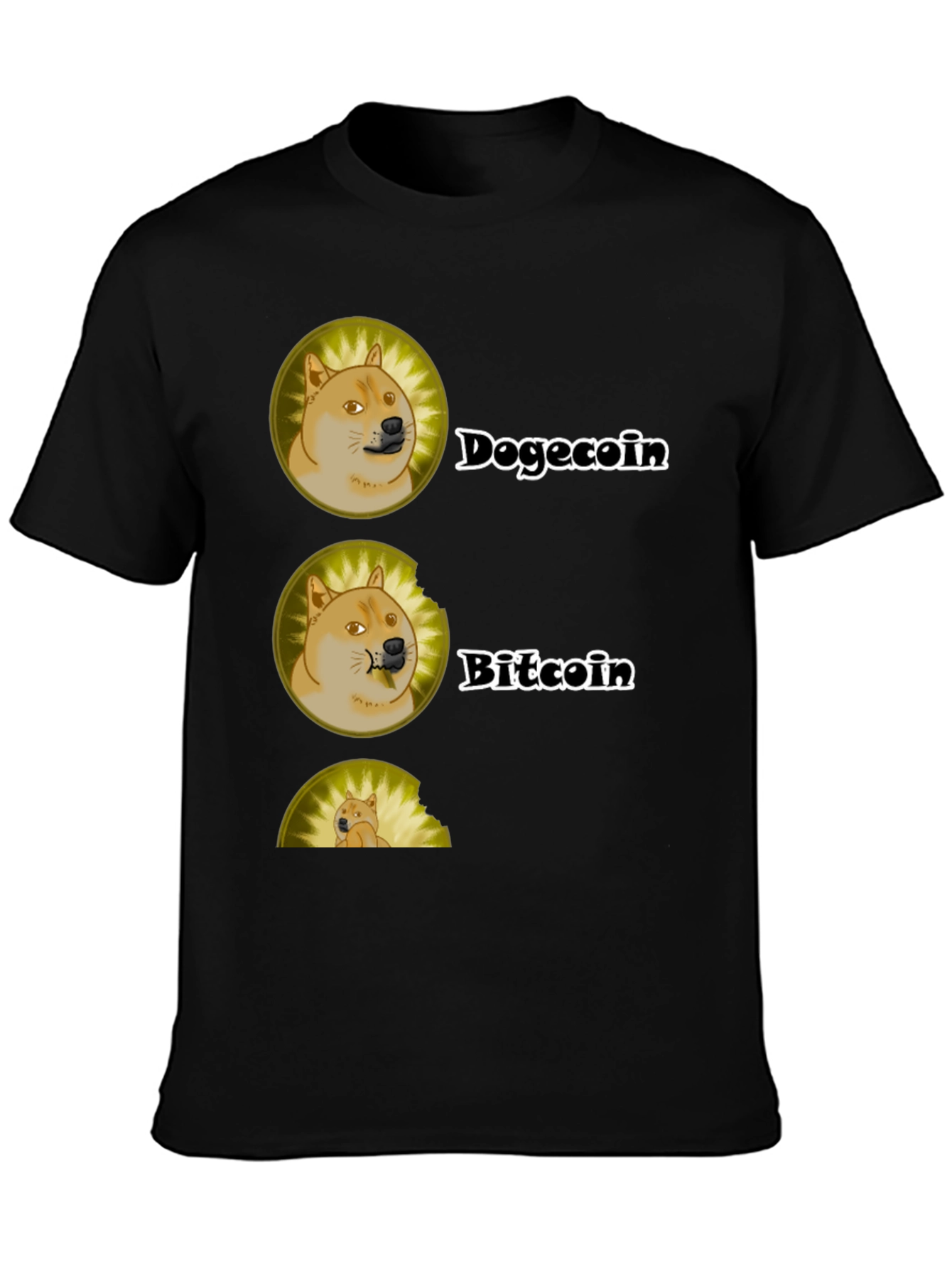 Dogecoin vs Bitcoin Graphic T-Shirt - Crypto Tee