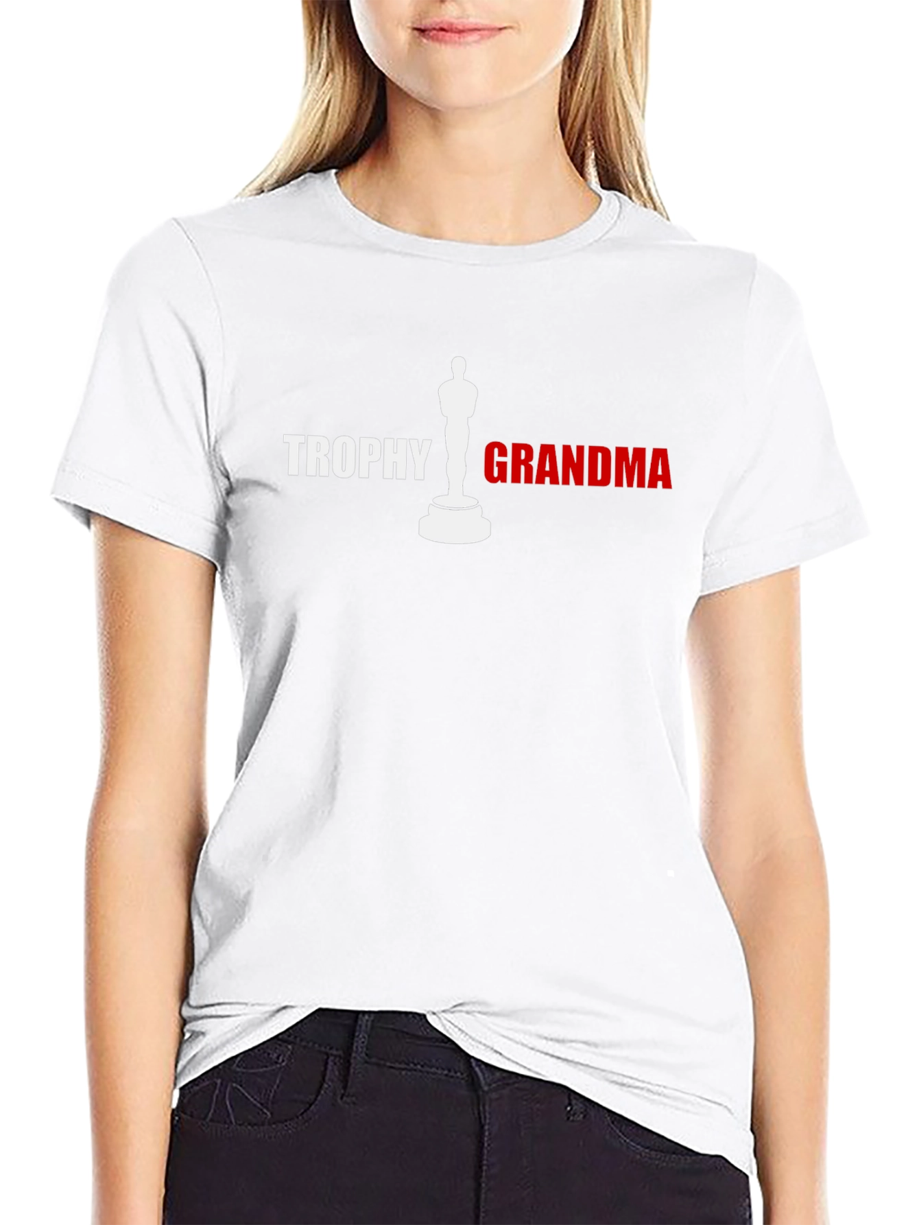 Trophy Grandma Graphic T-Shirt - Black Novelty Tee