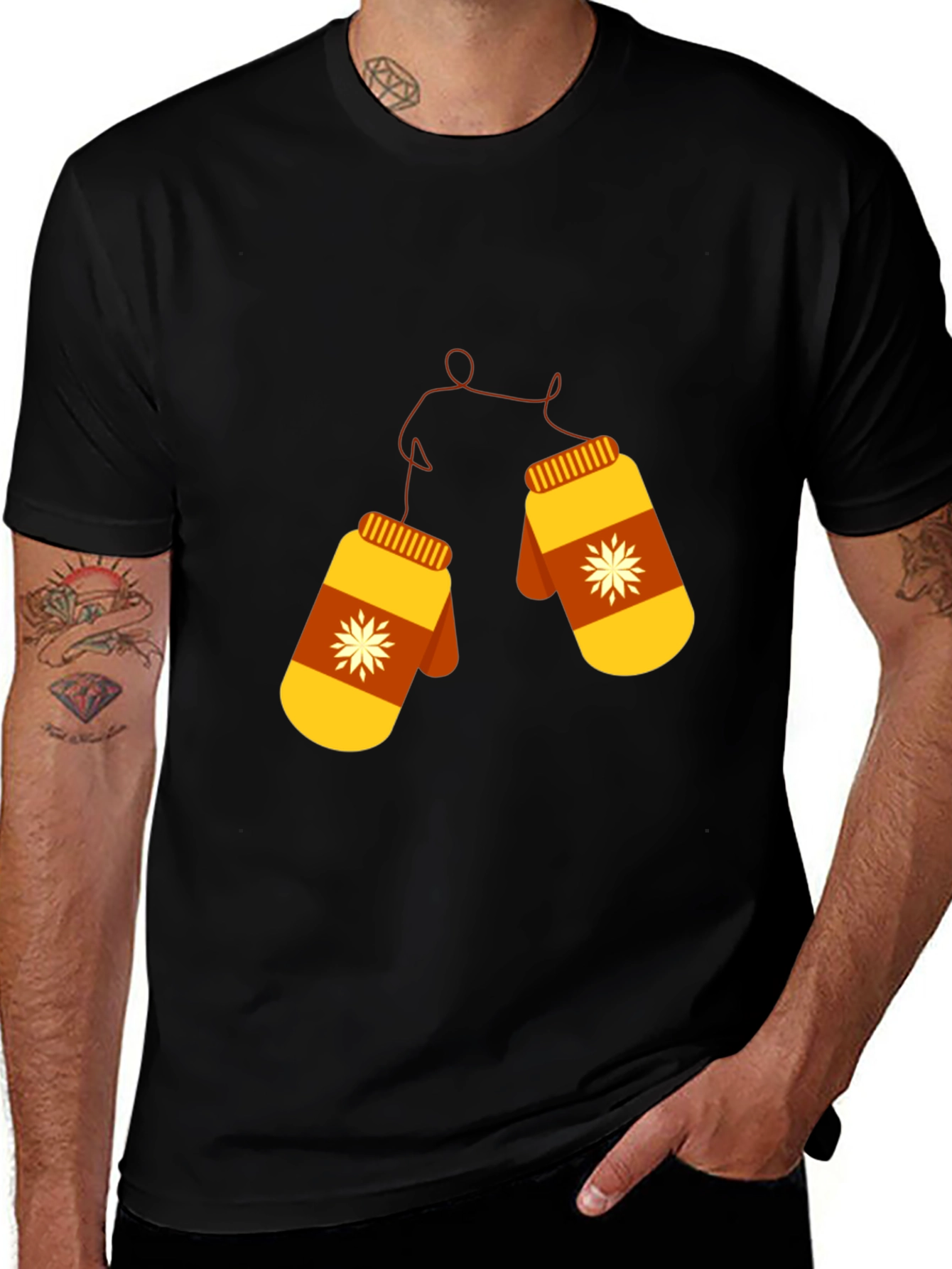 Winter Mittens Graphic Tee - Cozy Style