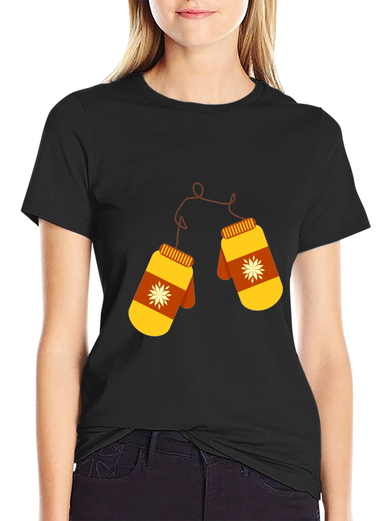 Winter Mittens Graphic Tee - Cozy Style