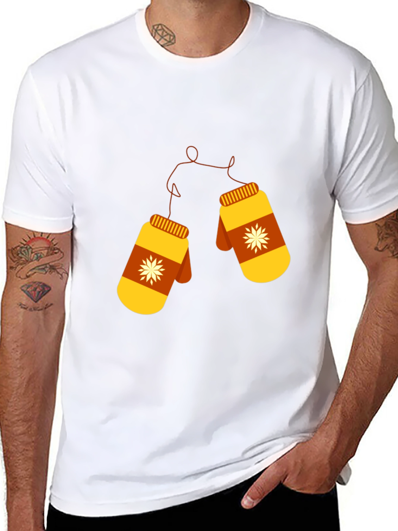 Winter Mittens Graphic Tee - Cozy Style