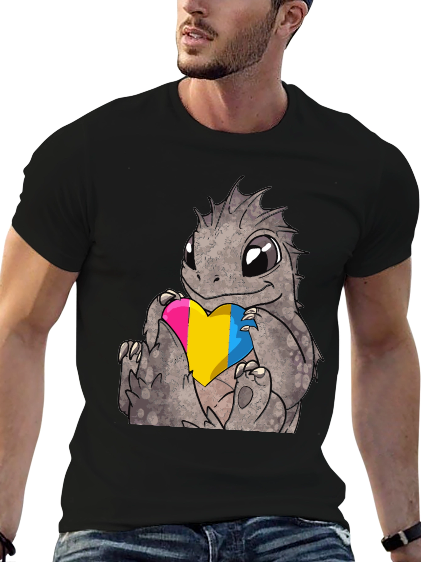 Pansexual Pride Dragon T-Shirt - Cute LGBTQ+ Tee