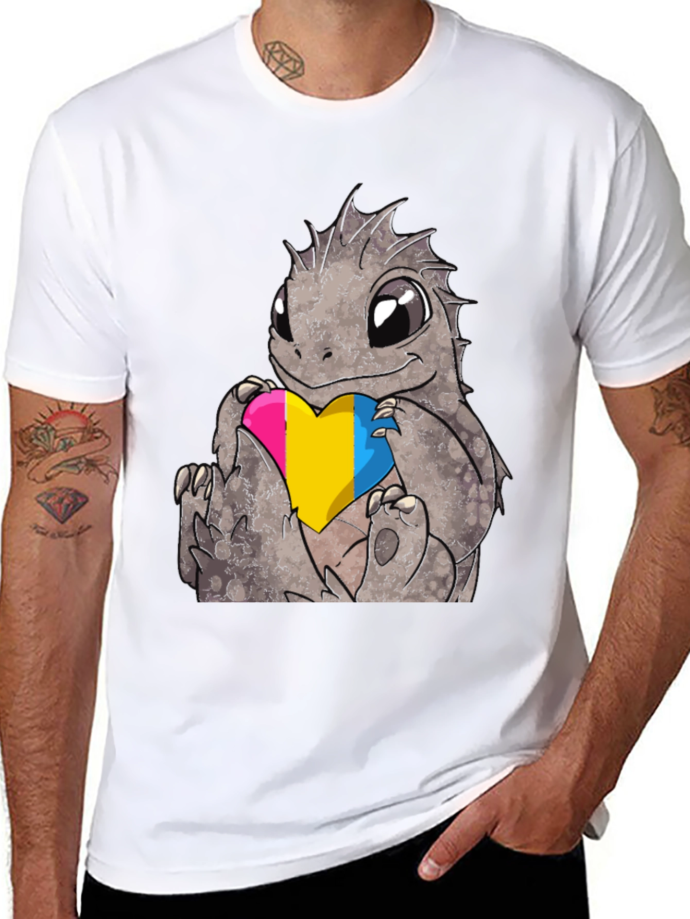 Pansexual Pride Dragon T-Shirt - Cute LGBTQ+ Tee