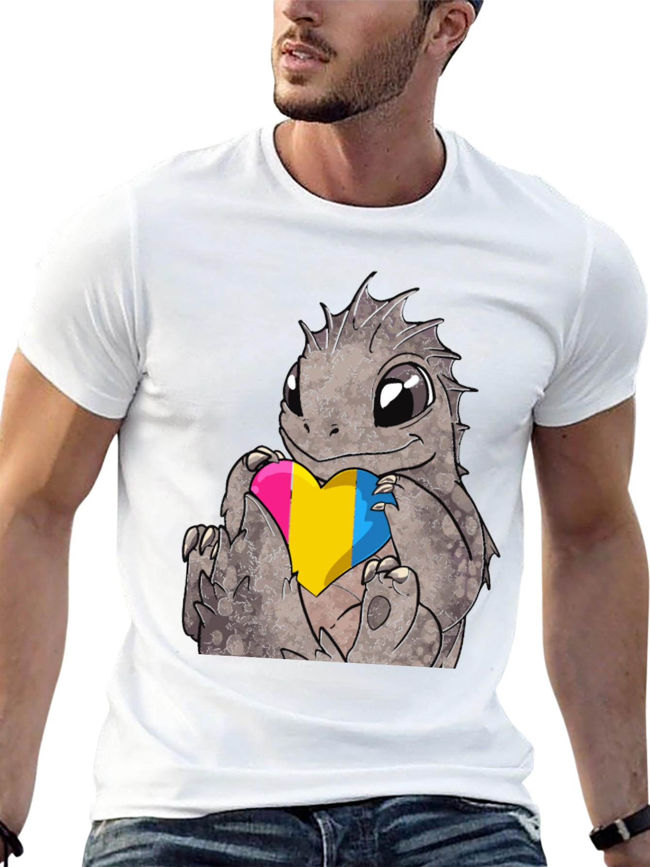 Pansexual Pride Dragon T-Shirt - Cute LGBTQ+ Tee