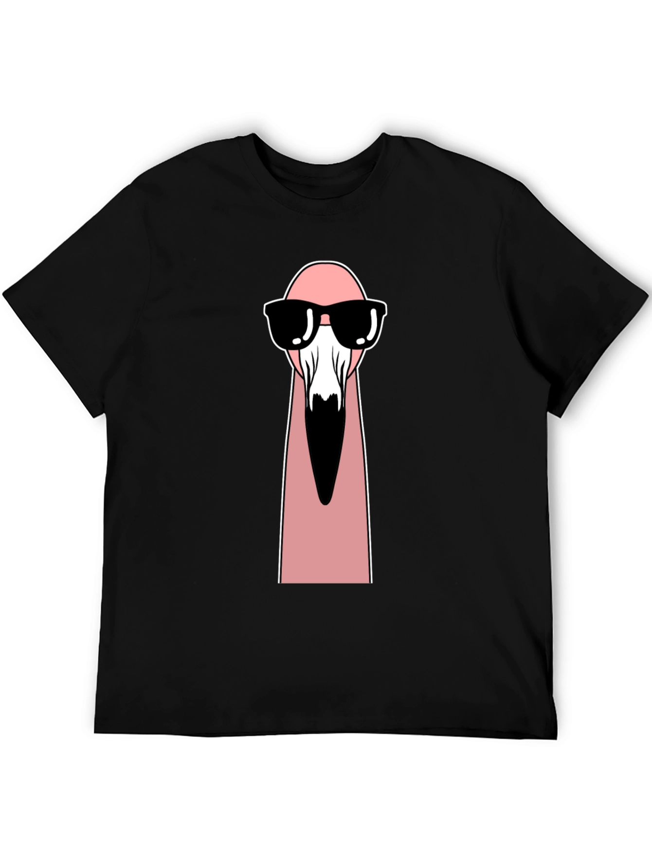 Cool Flamingo Graphic Tee - Unisex Black T-Shirt
