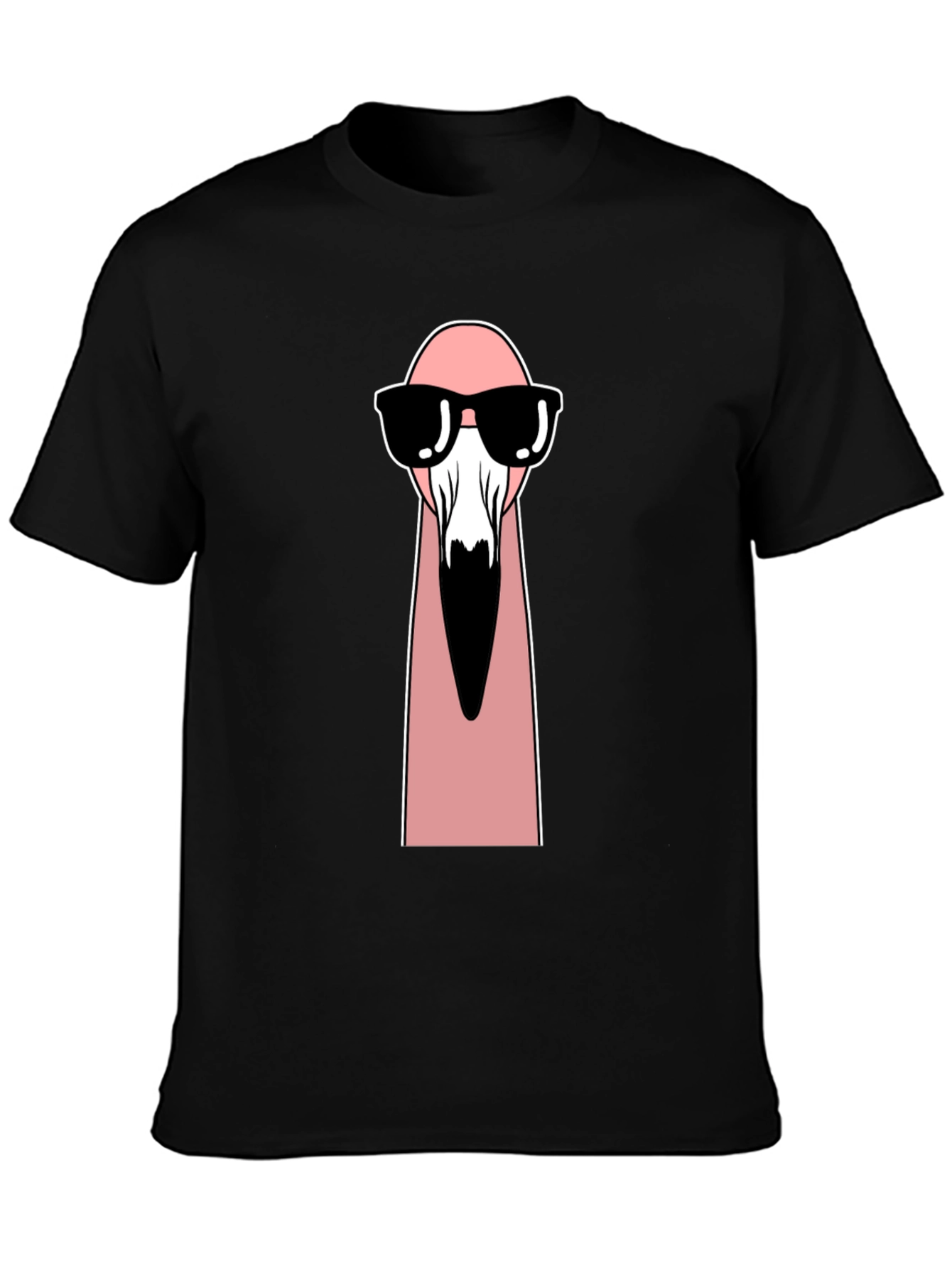 Cool Flamingo Graphic Tee - Unisex Black T-Shirt