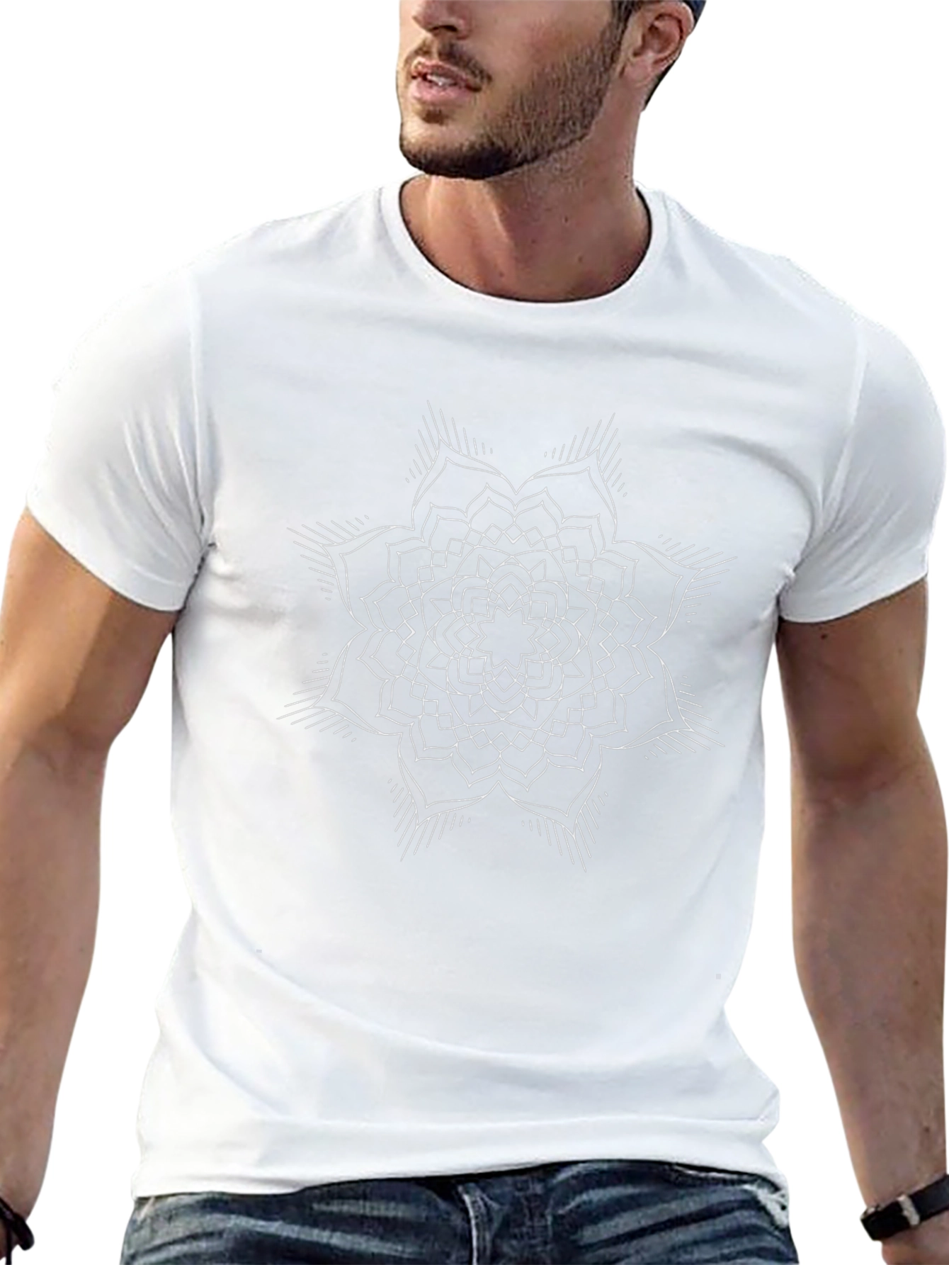Geometric Mandala Graphic Tee - Stylish & Unique