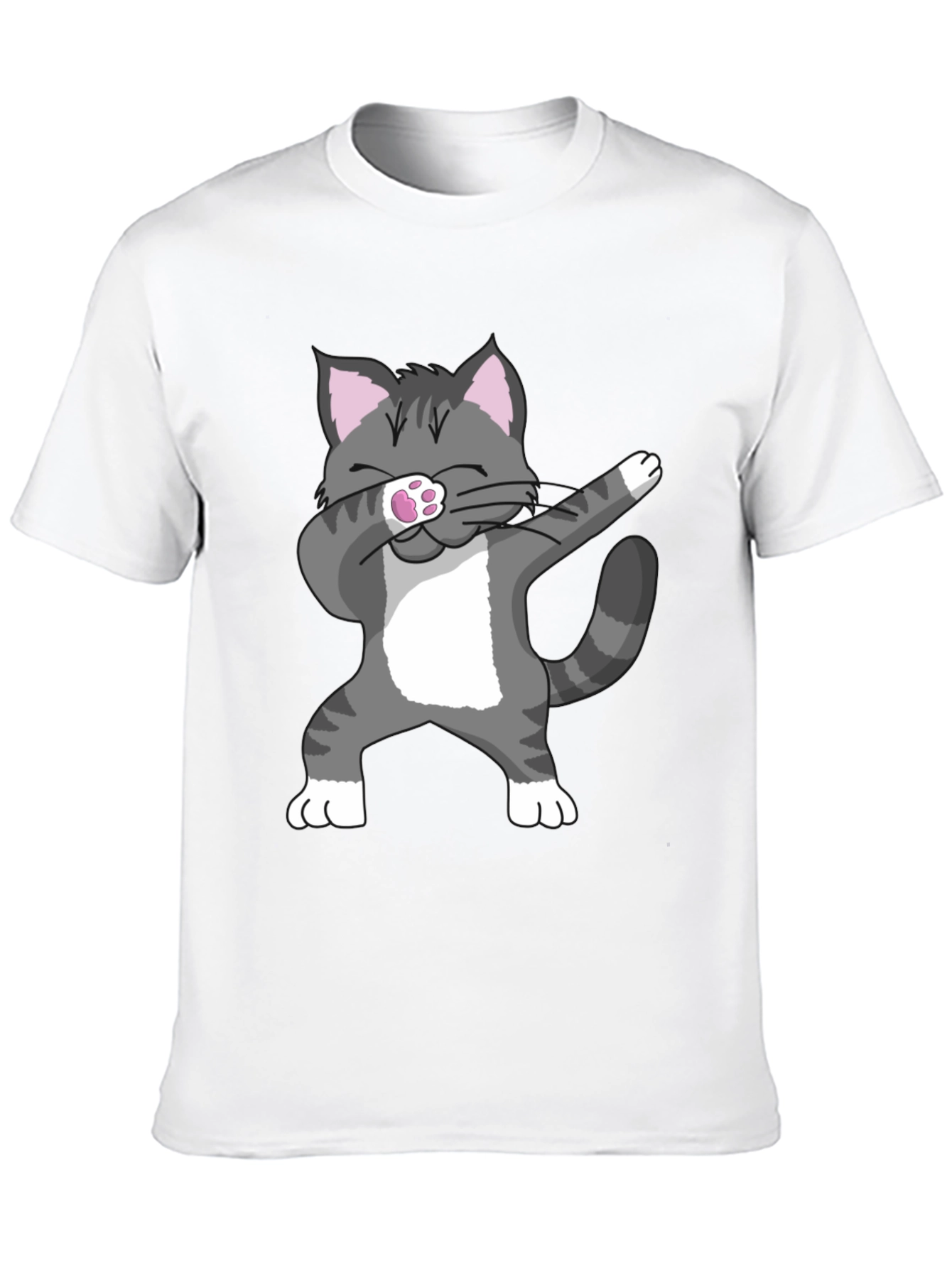 Dabbing Cat Graphic Tee - Black