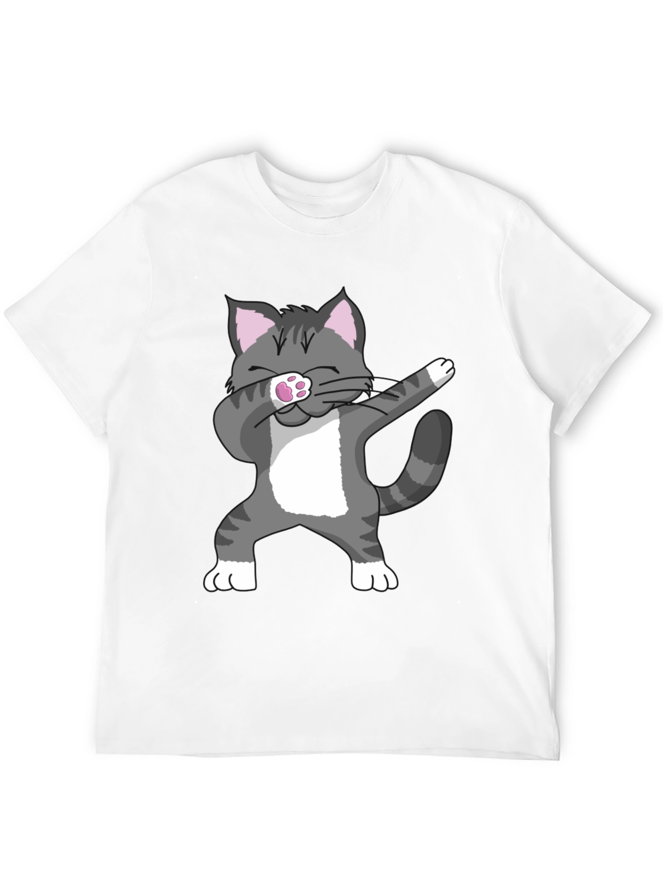 Dabbing Cat Graphic Tee - Black