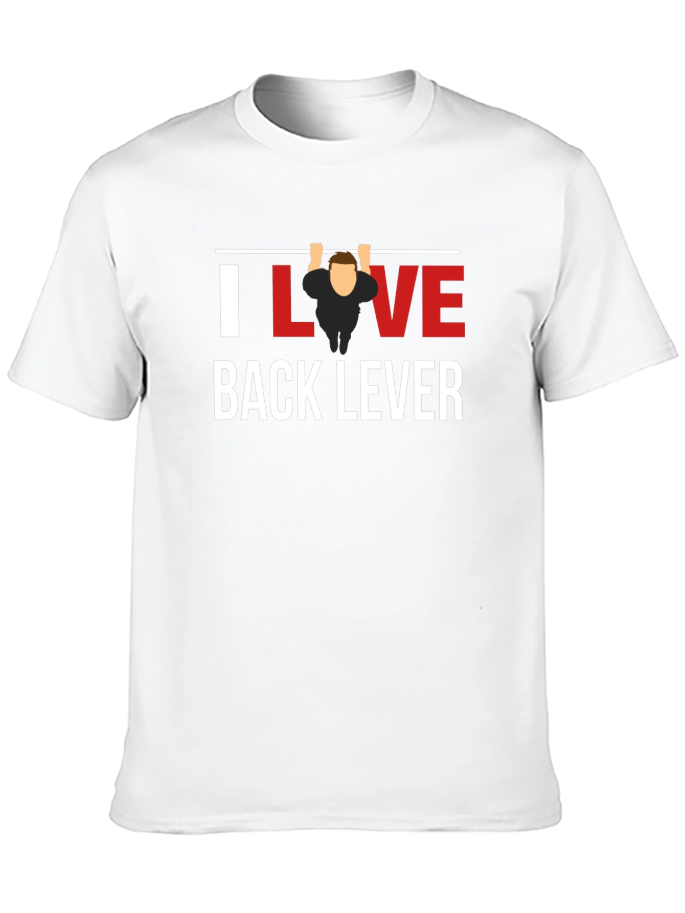I Love Back Lever Black T-Shirt Gym Workout