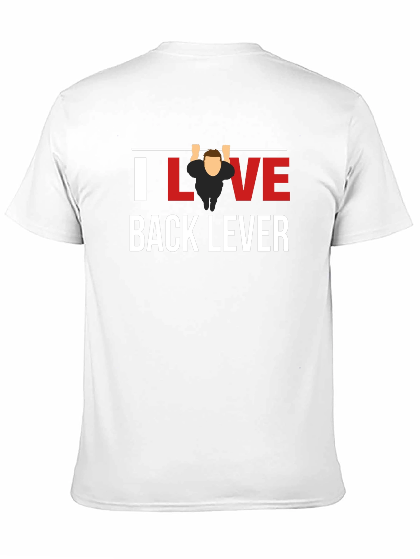 I Love Back Lever Black T-Shirt Gym Workout