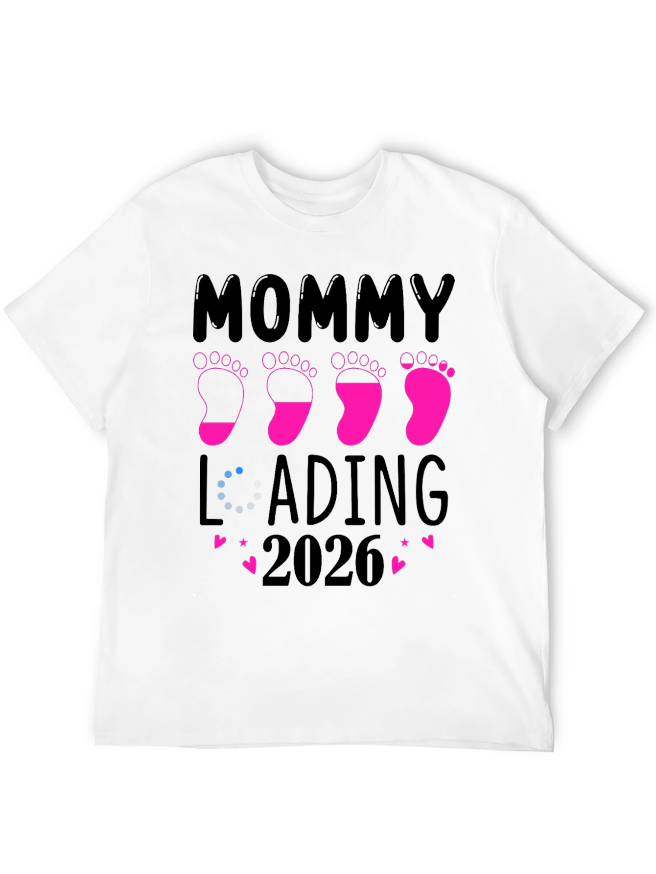 Mommy Loading 2026 Pregnancy Announcement T-Shirt