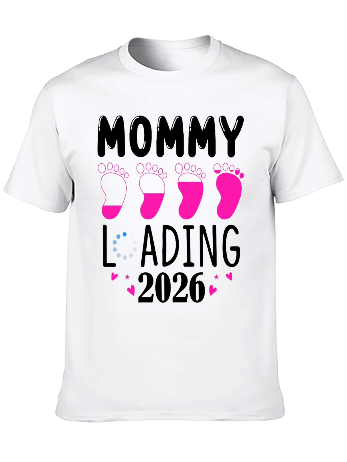 Mommy Loading 2026 Pregnancy Announcement T-Shirt