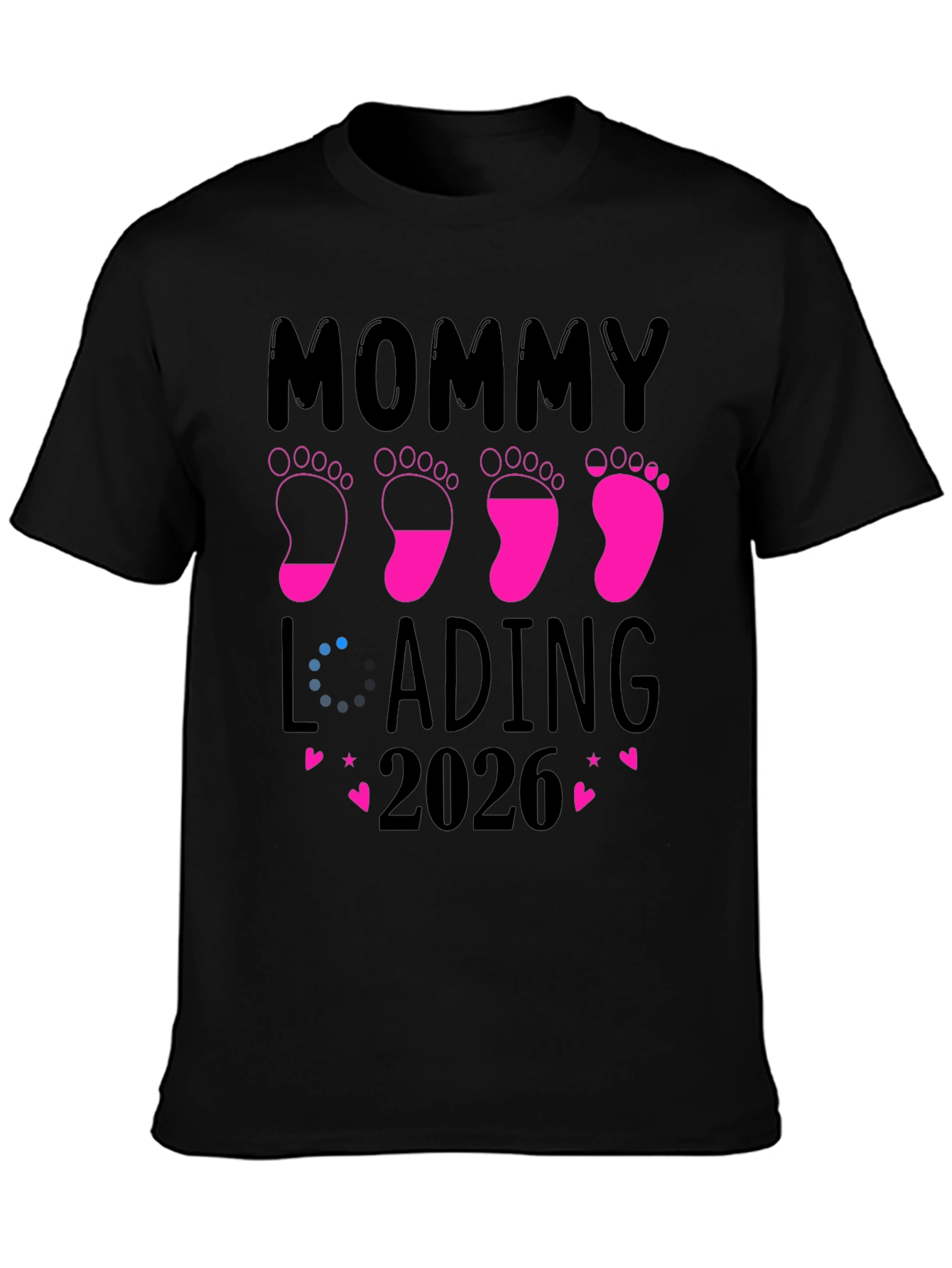 Mommy Loading 2026 Pregnancy Announcement T-Shirt
