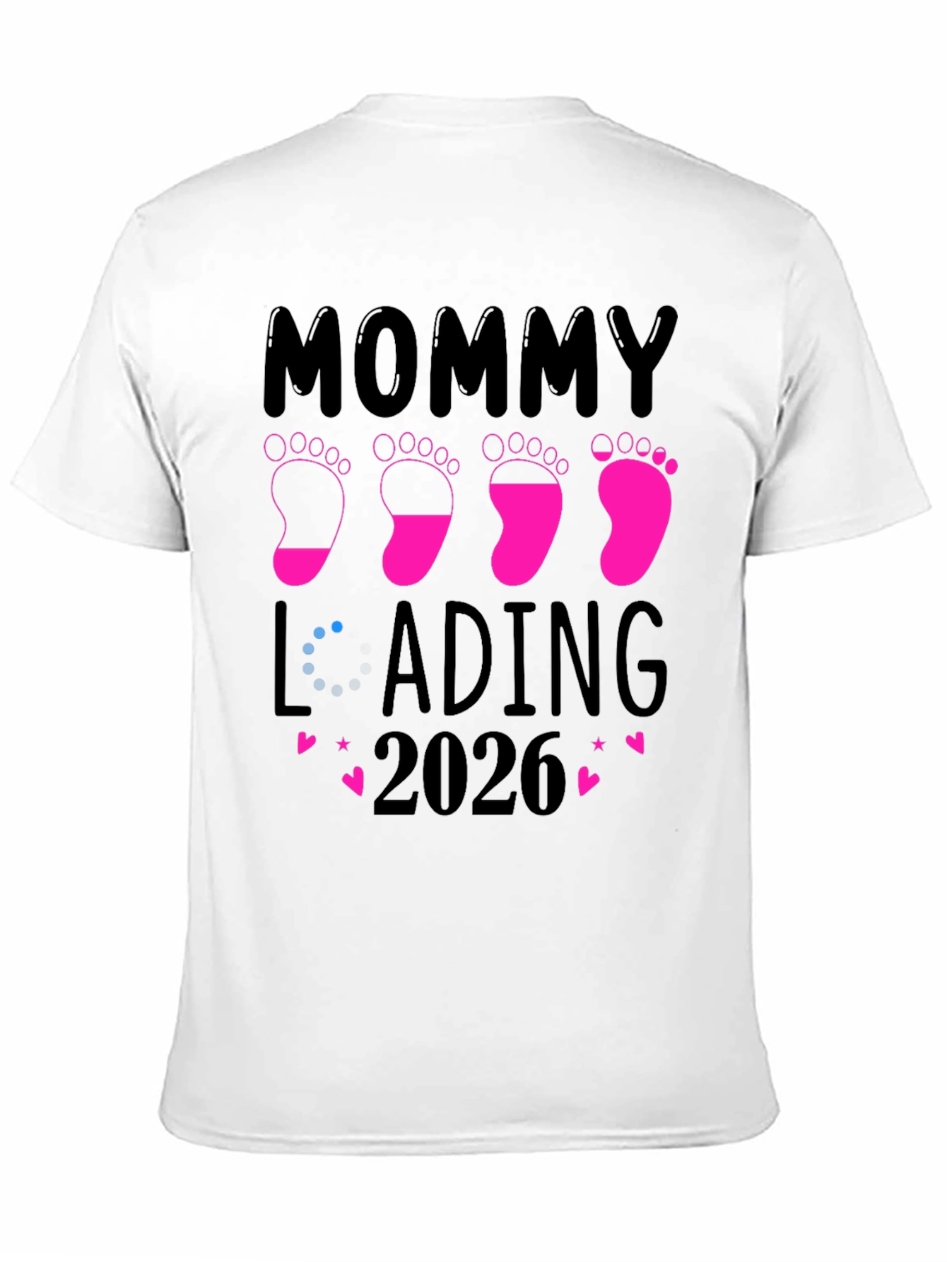 Mommy Loading 2026 Pregnancy Announcement T-Shirt