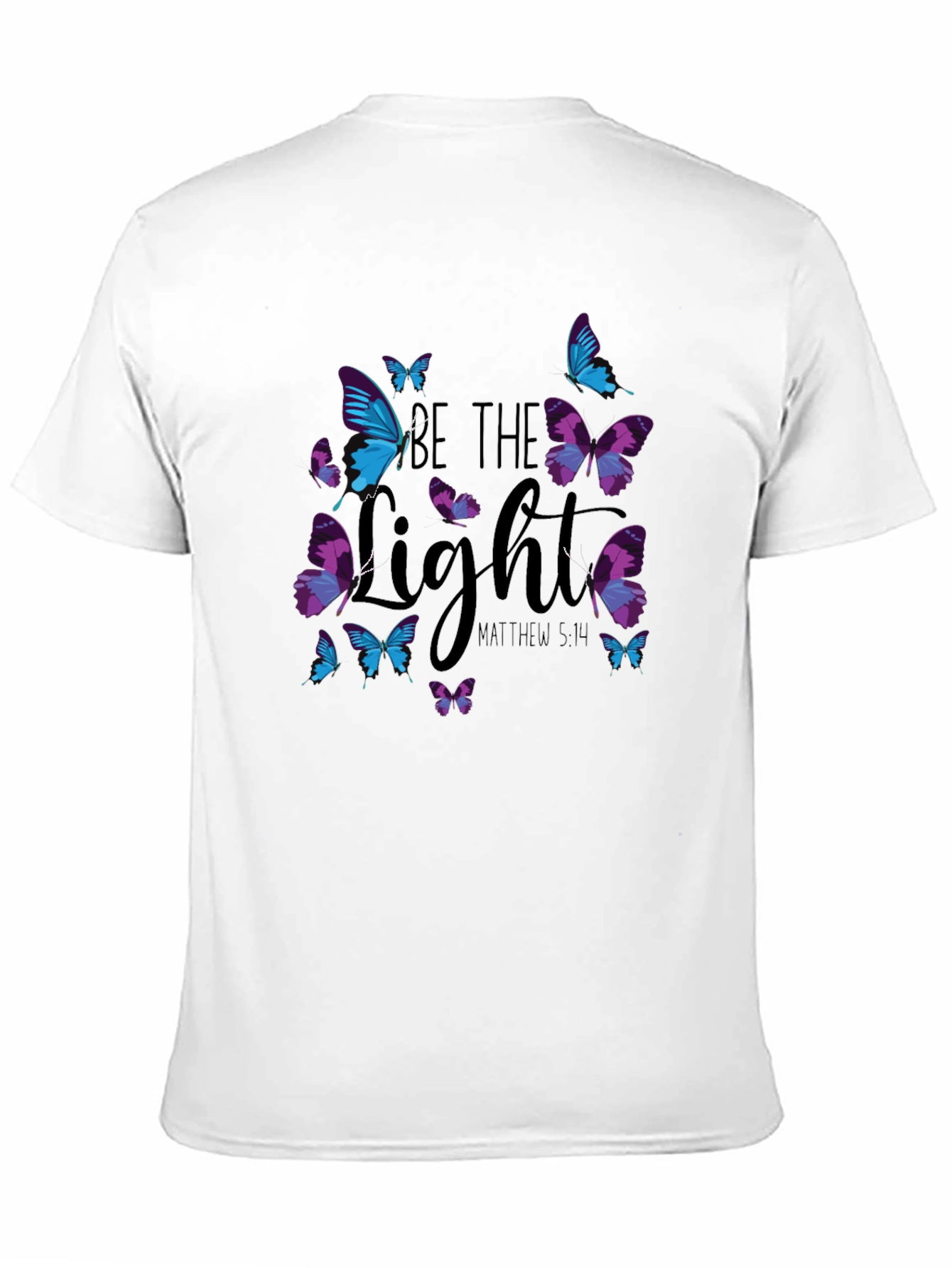 Be The Light Butterfly Graphic T-Shirt