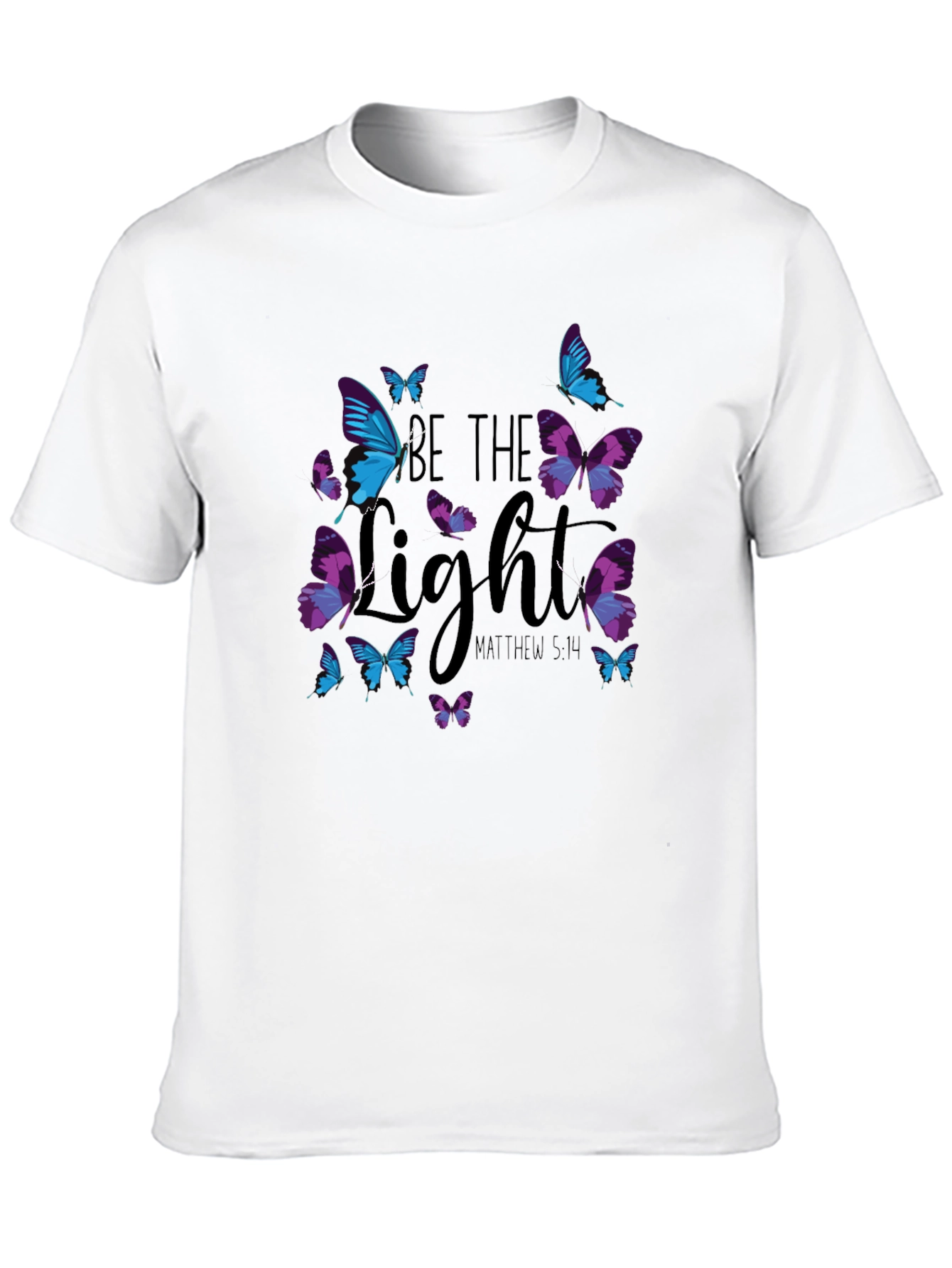 Be The Light Butterfly Graphic T-Shirt