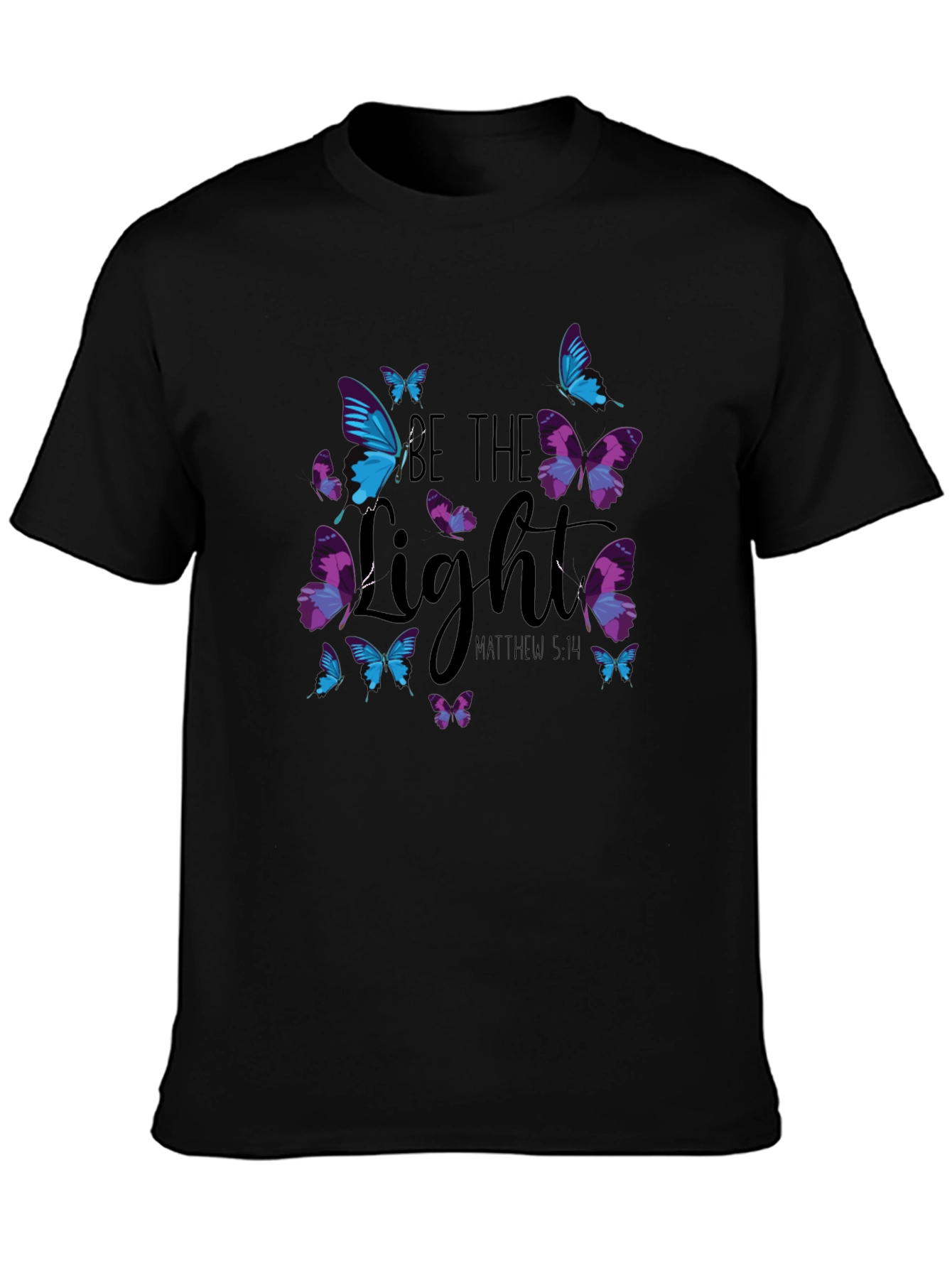 Be The Light Butterfly Graphic T-Shirt