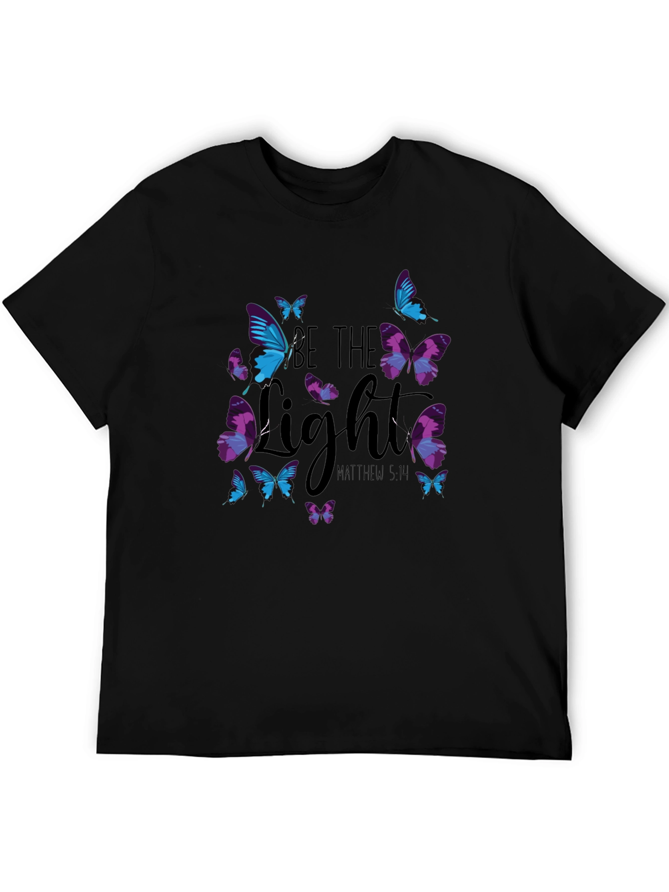 Be The Light Butterfly Graphic T-Shirt