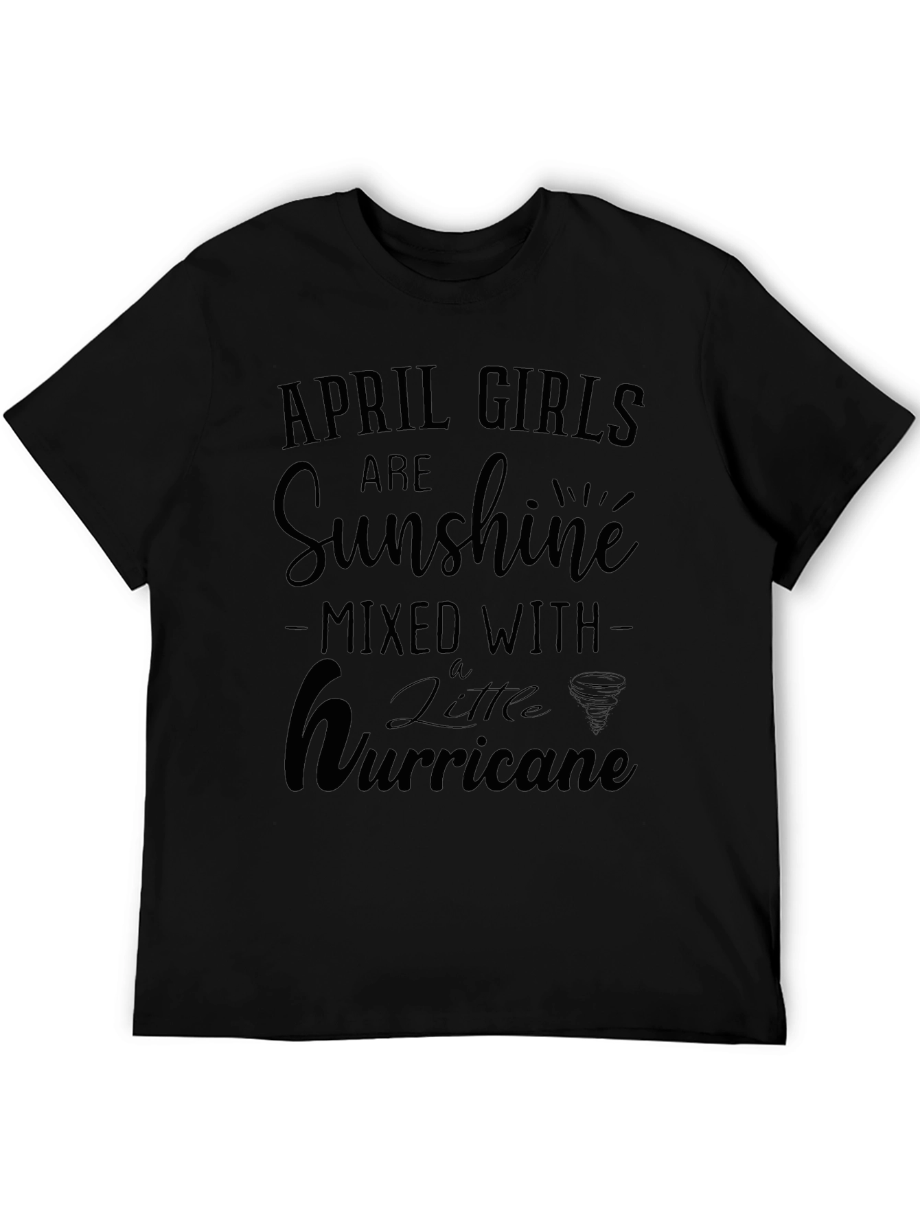 April Girls Sunshine Hurricane Black T-Shirt