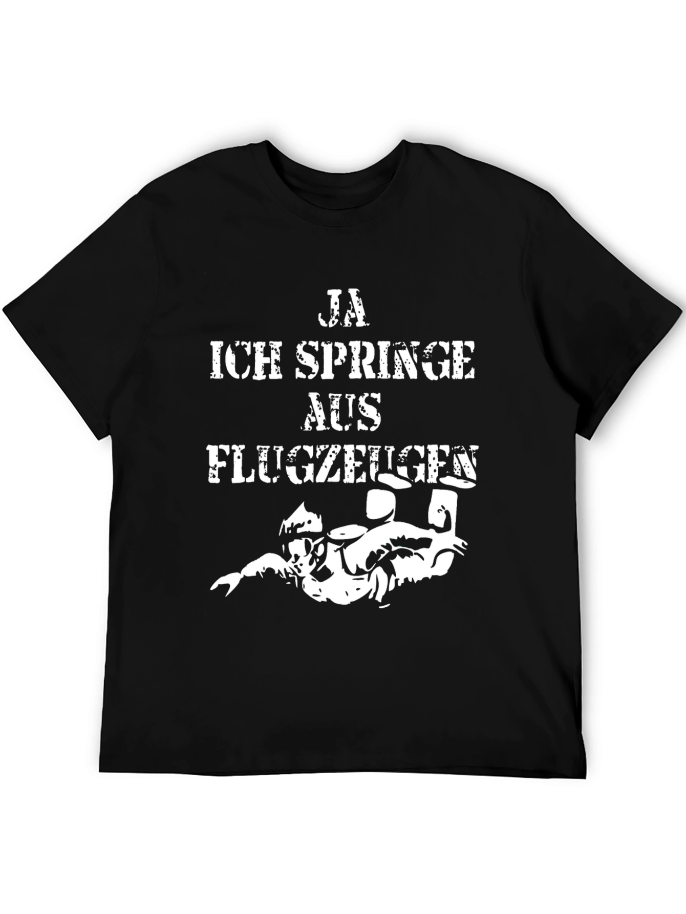 Ja Ich Springe Aus Flugzeugen Funny Skydiving T-Shirt