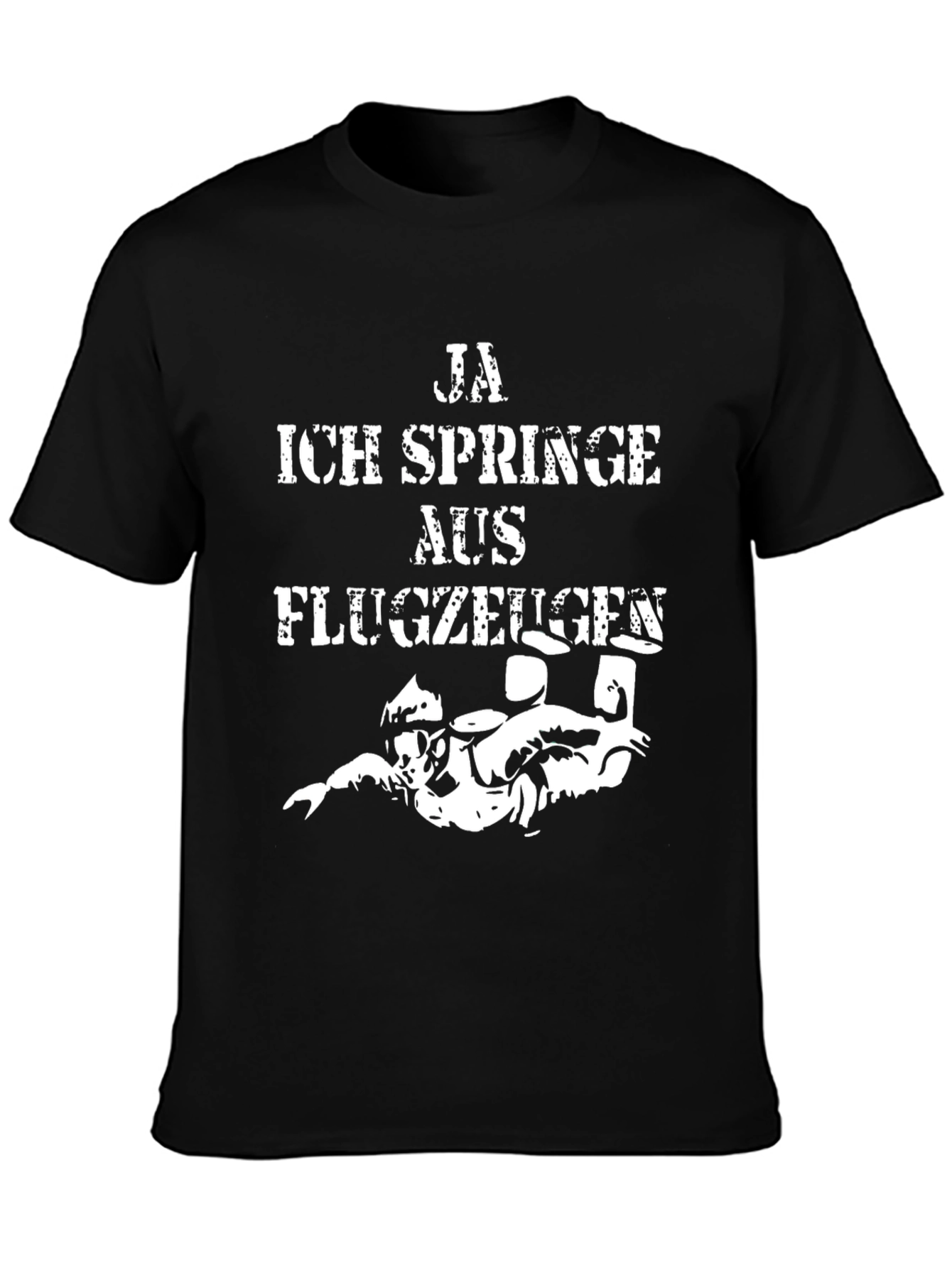 Ja Ich Springe Aus Flugzeugen Funny Skydiving T-Shirt