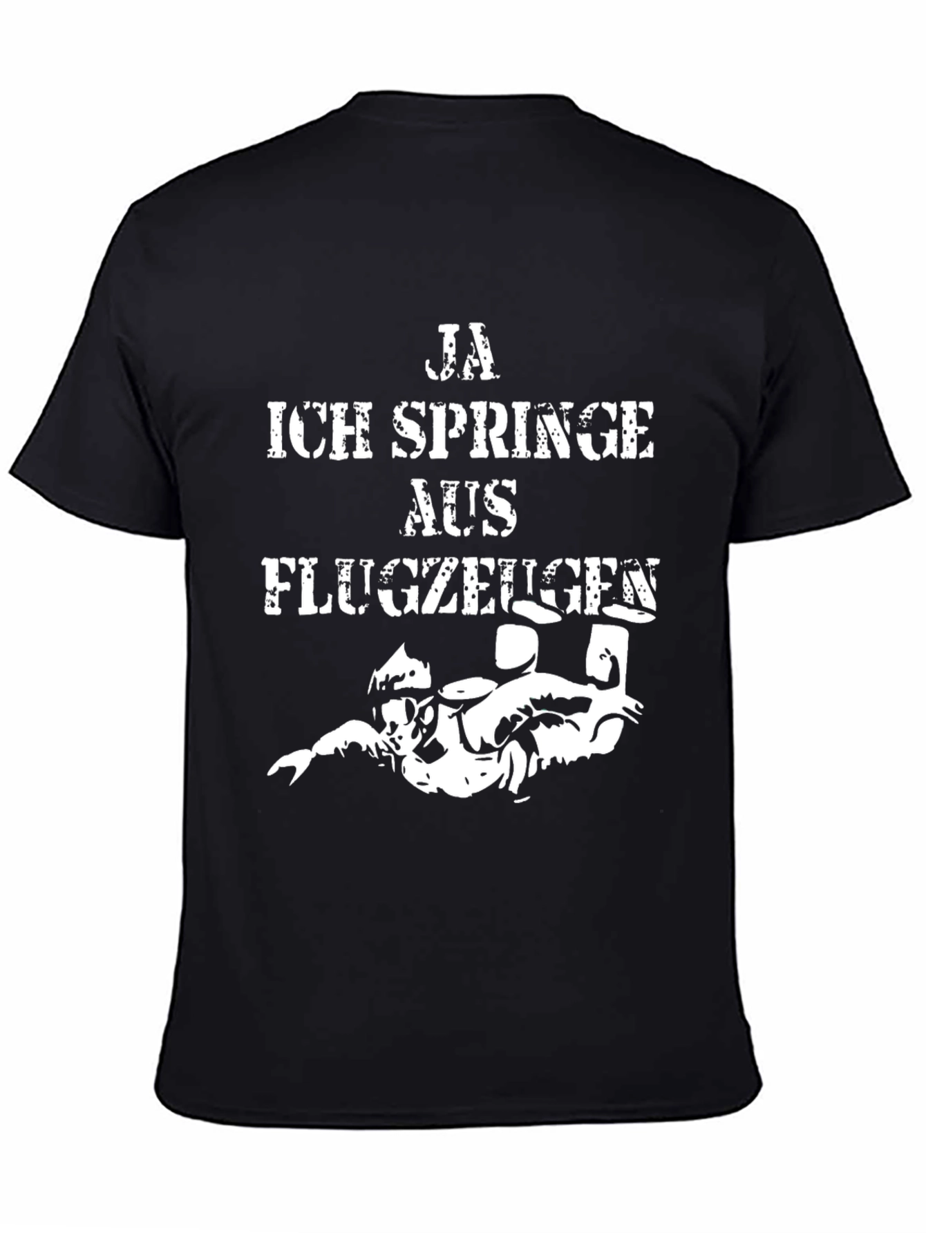 Ja Ich Springe Aus Flugzeugen Funny Skydiving T-Shirt